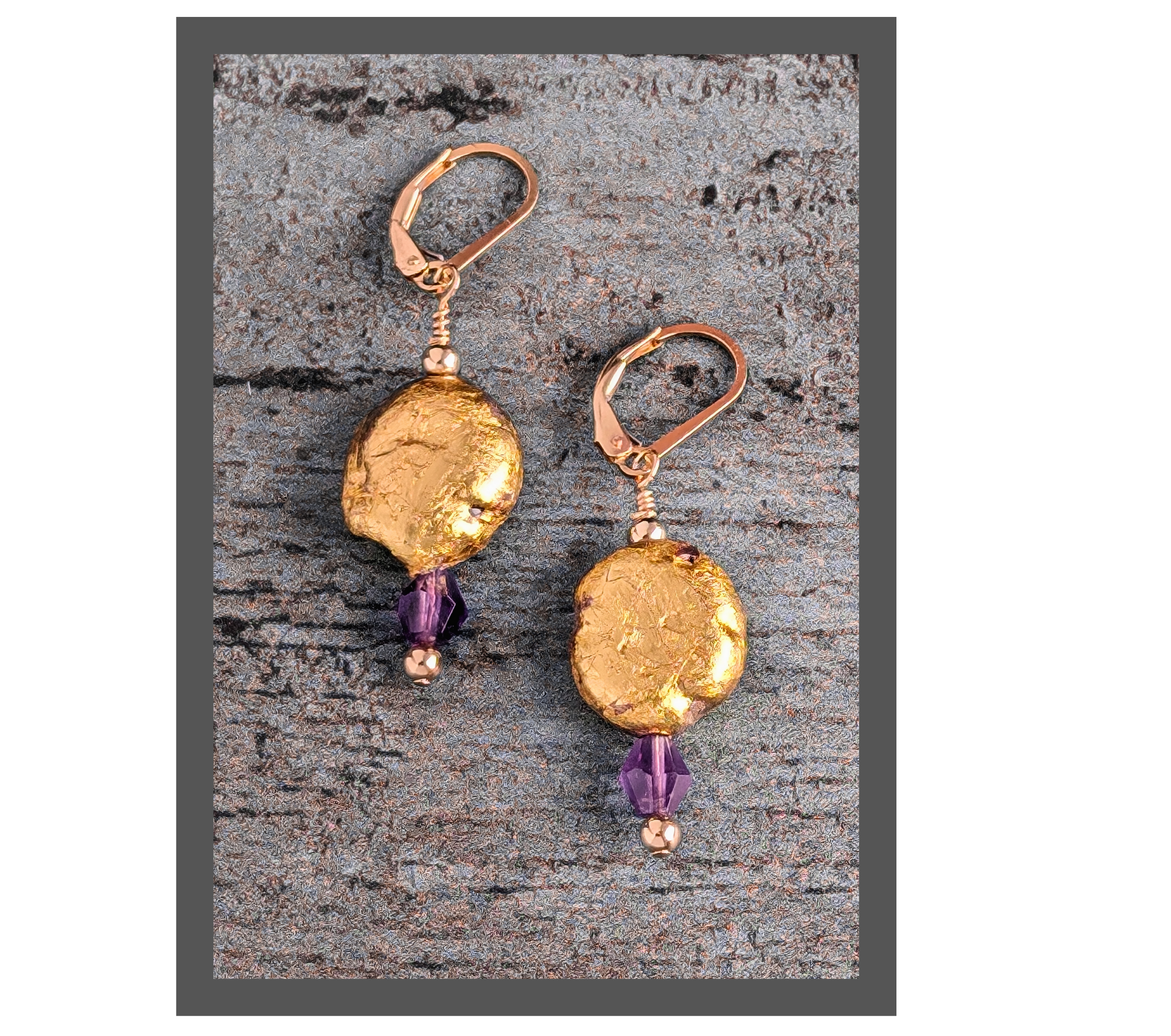 Amethyst Nugget Earrings