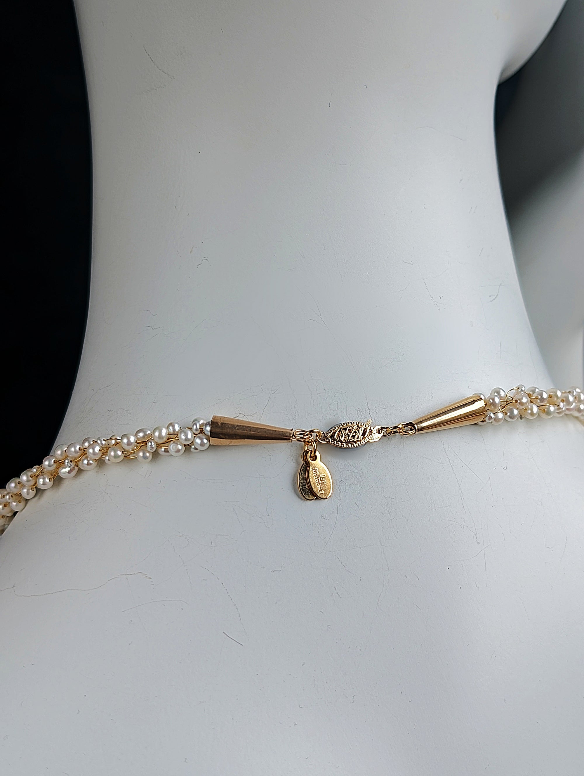 Champagne and Caviar ll Black Diamond and Pearl Necklace