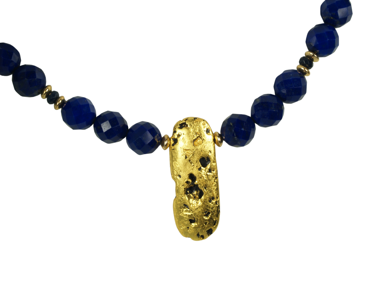 Luxurious Lapis and Gold Necklace - SOLD