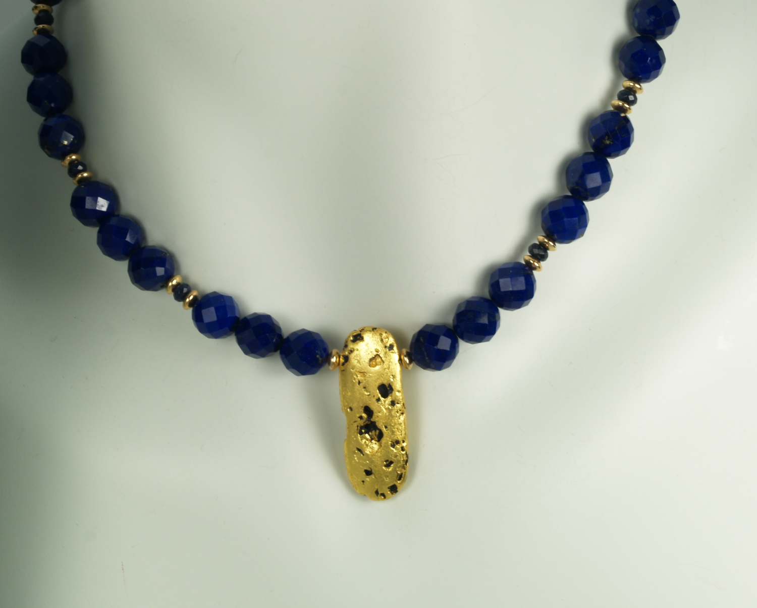 Luxurious Lapis and Gold Necklace - SOLD