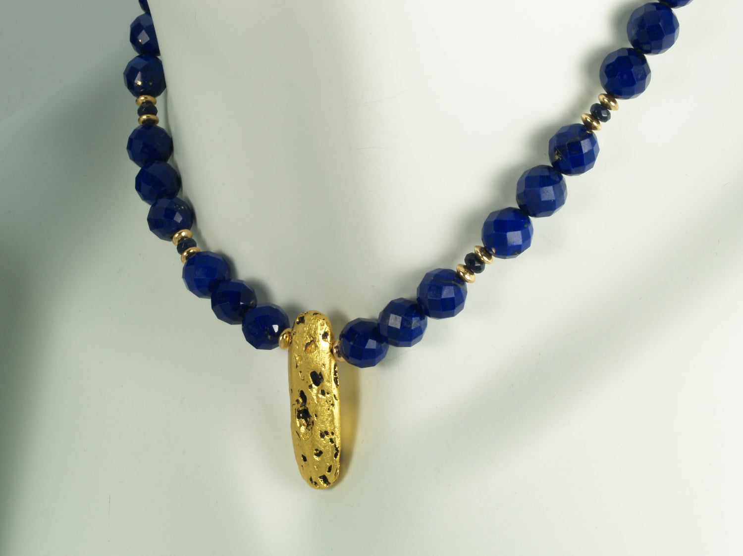 Luxurious Lapis and Gold Necklace - SOLD