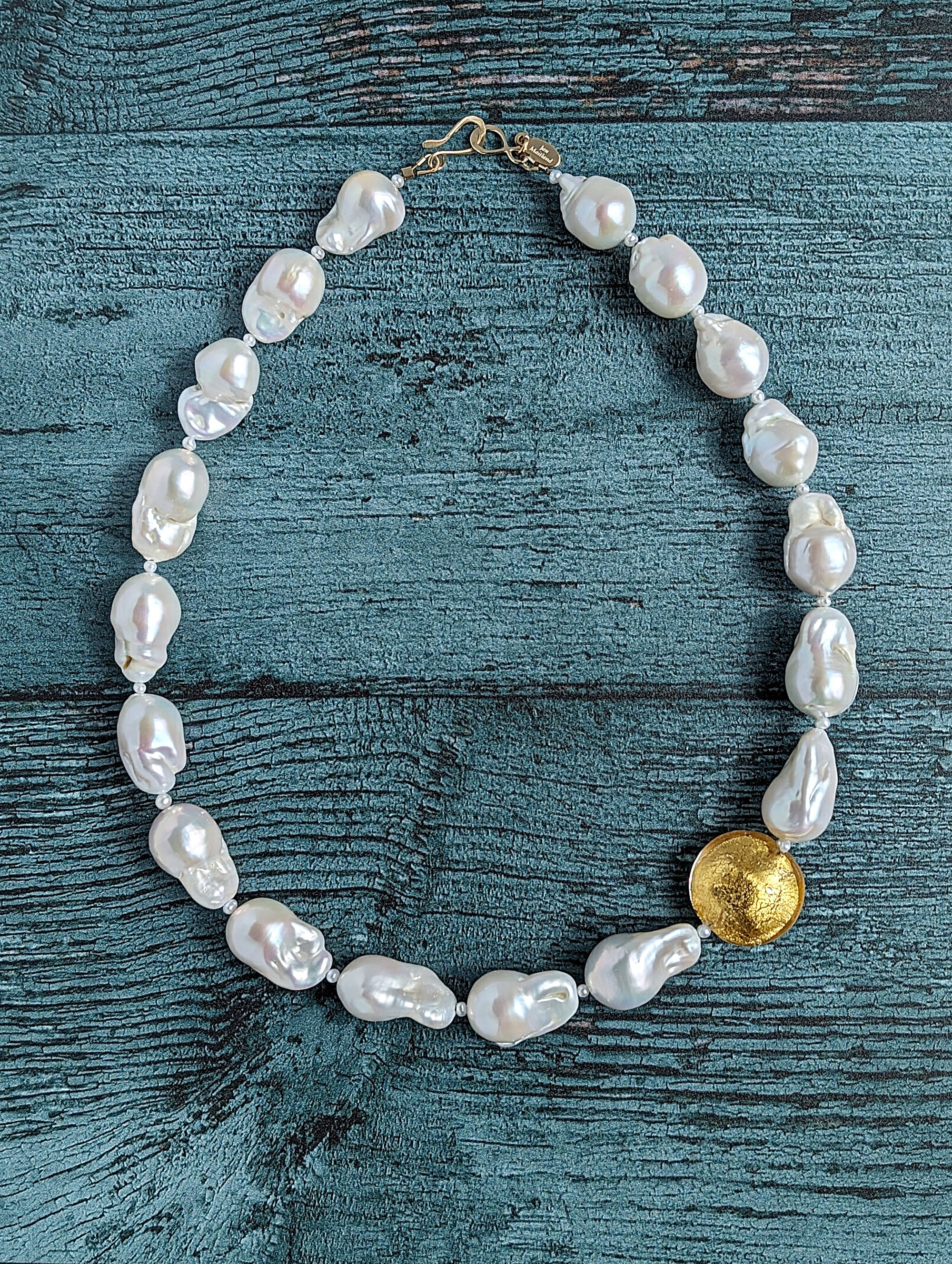 Baroque Pearl and Gold Glow Necklace - SOLD