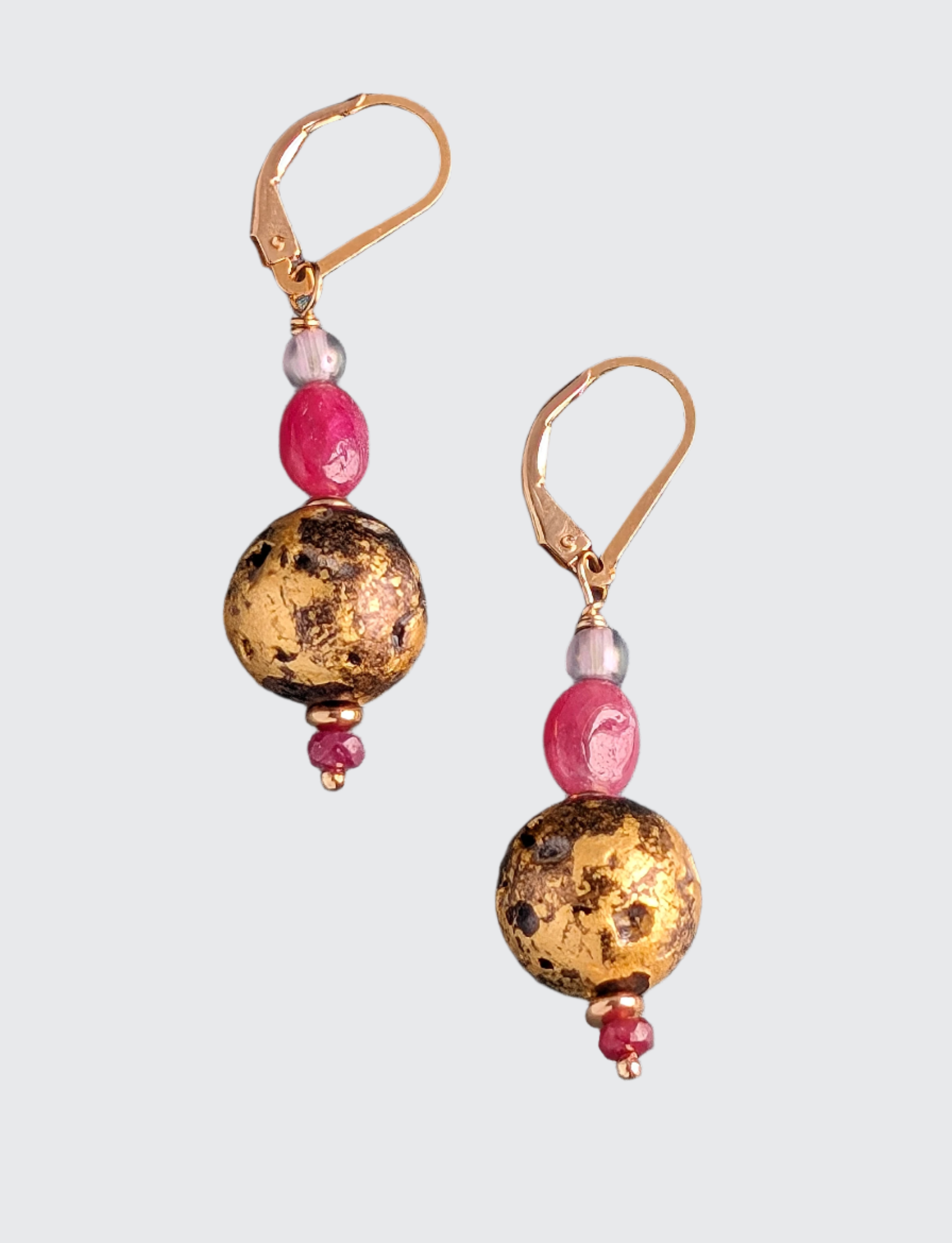 "Ruby Glow" Earrings
