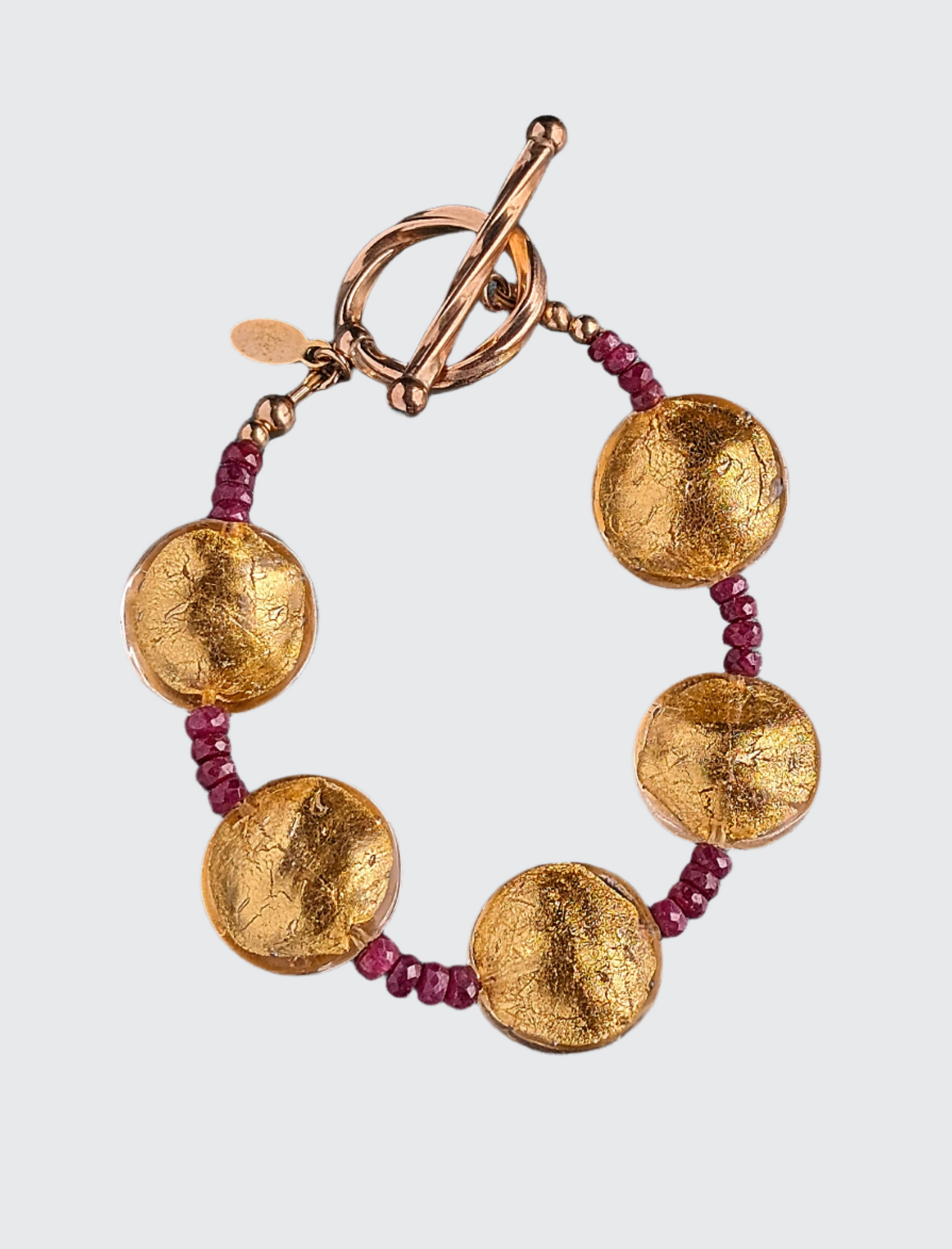 "Ruby and Ice" Bracelet