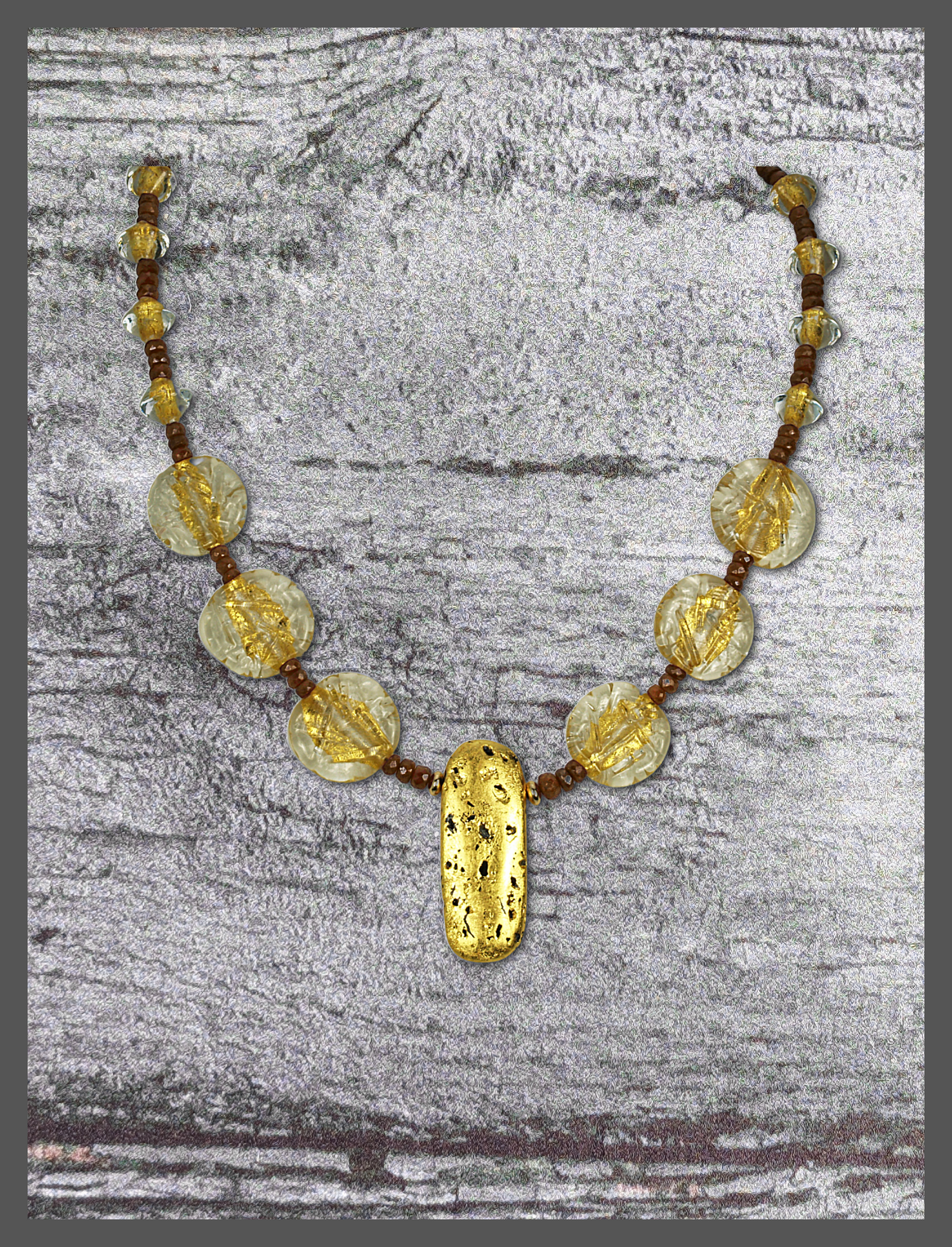 "Ruby and Ice" Necklace