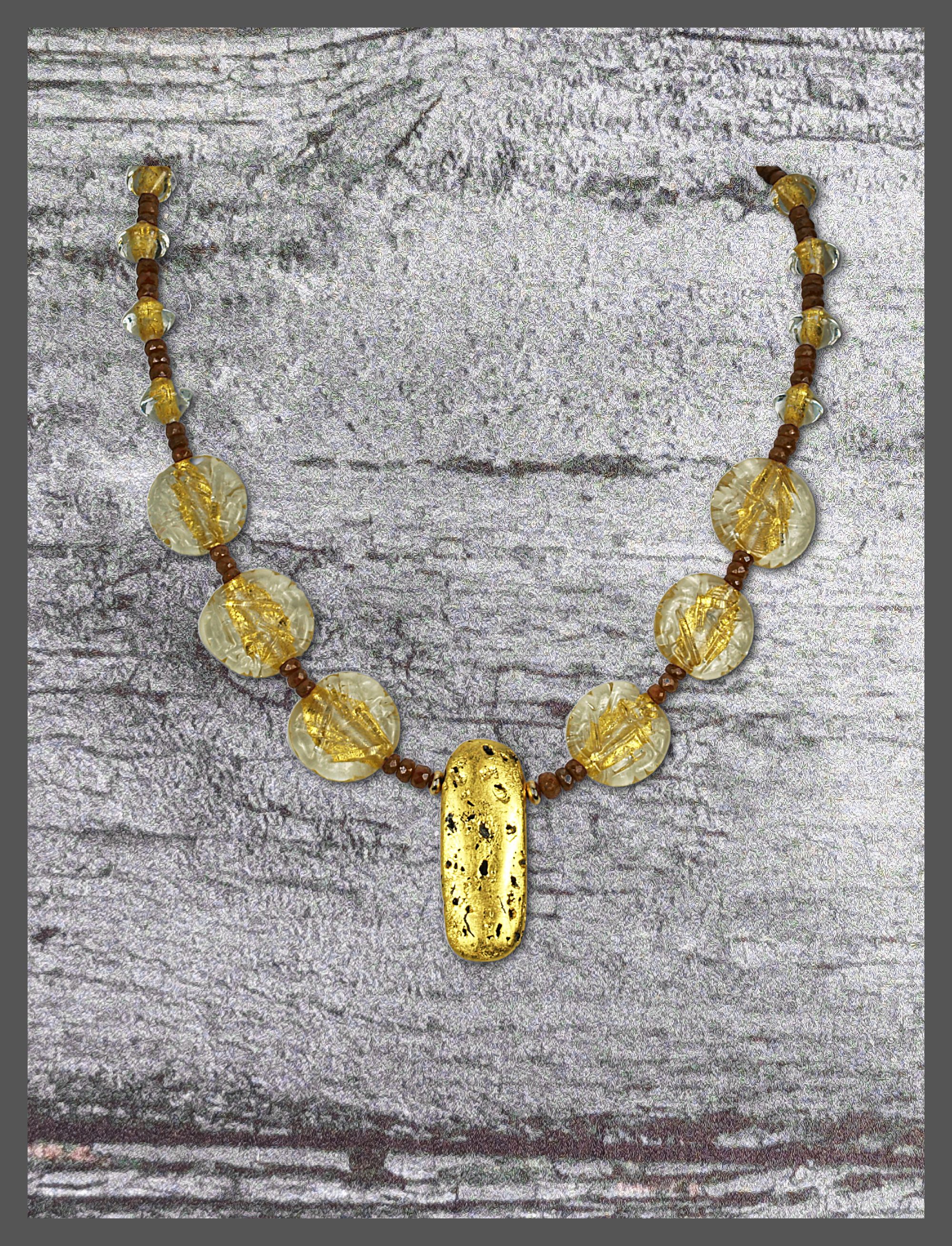 "Ruby and Ice" Necklace