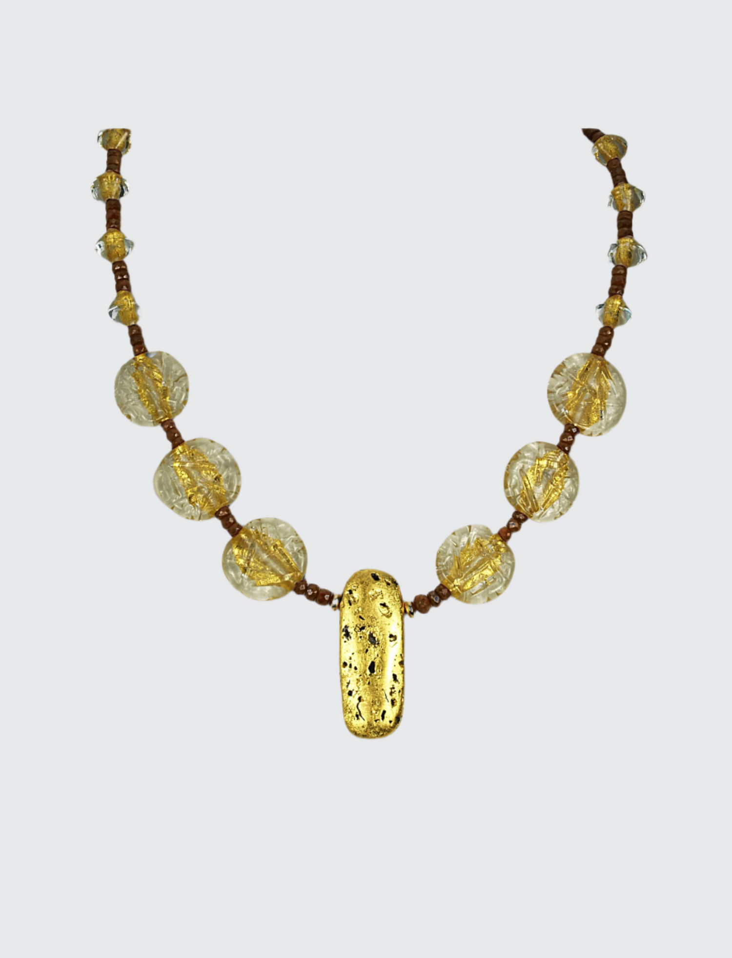 "Ruby and Ice" Necklace