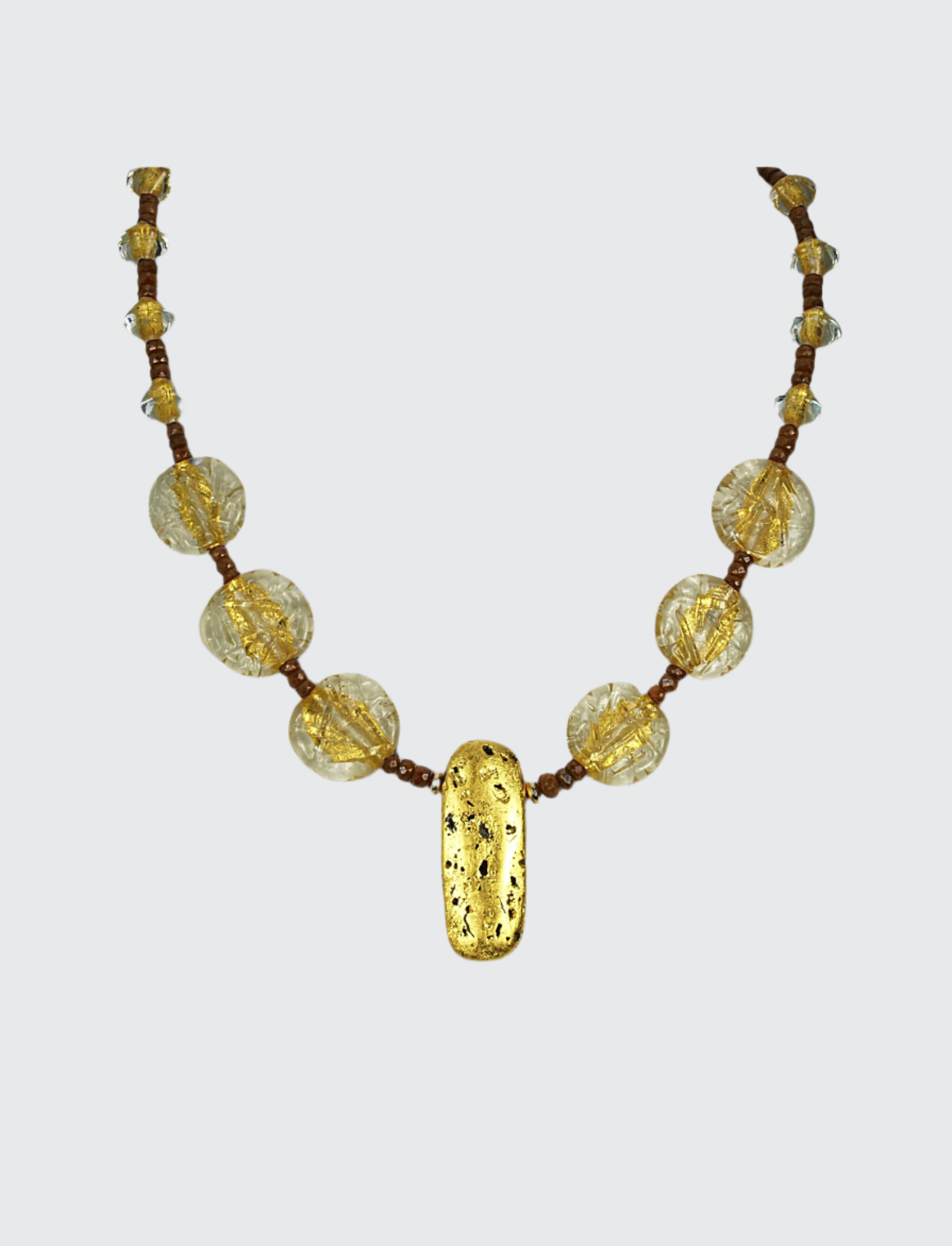 "Ruby and Ice" Necklace