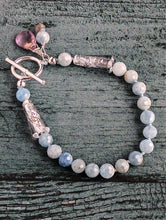 Load image into Gallery viewer, Sparkle Glow - Aquamarine and Silver Bracelet