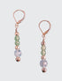 "Spring Waters" Earrings - Aquamarine, Aventurine, and Silver Beads, Sterling Lever Back Earring Wire.