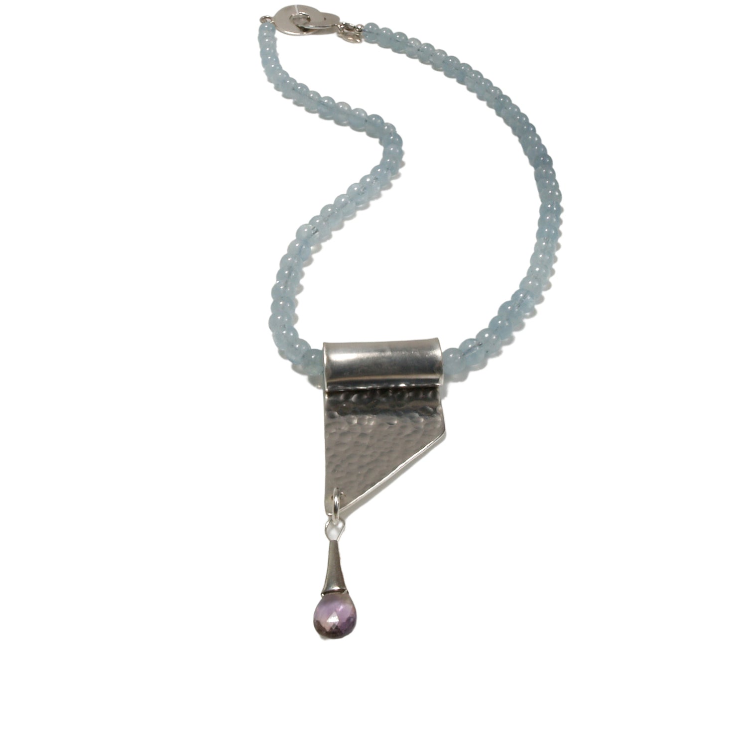 Waterfall - Aquamarine, Ametrine, and Sterling Silver Necklace