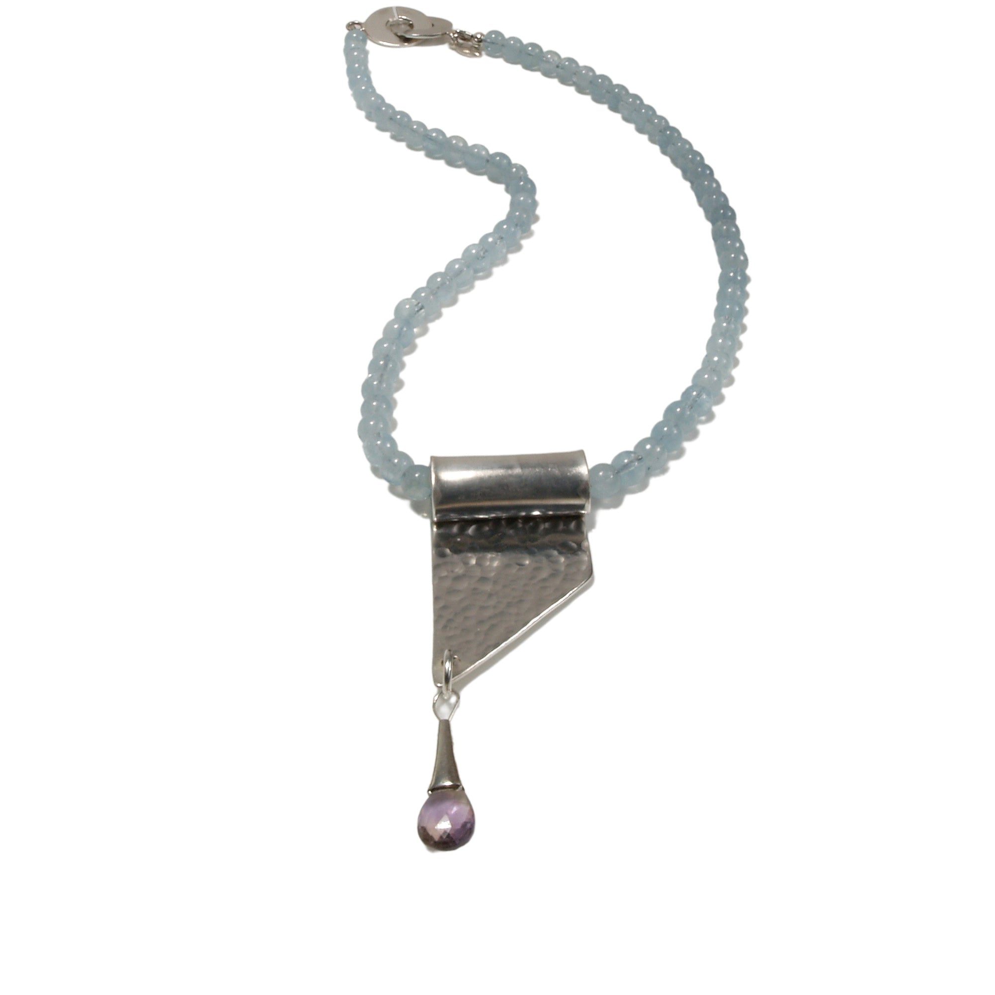Waterfall - Aquamarine, Ametrine, and Sterling Silver Necklace