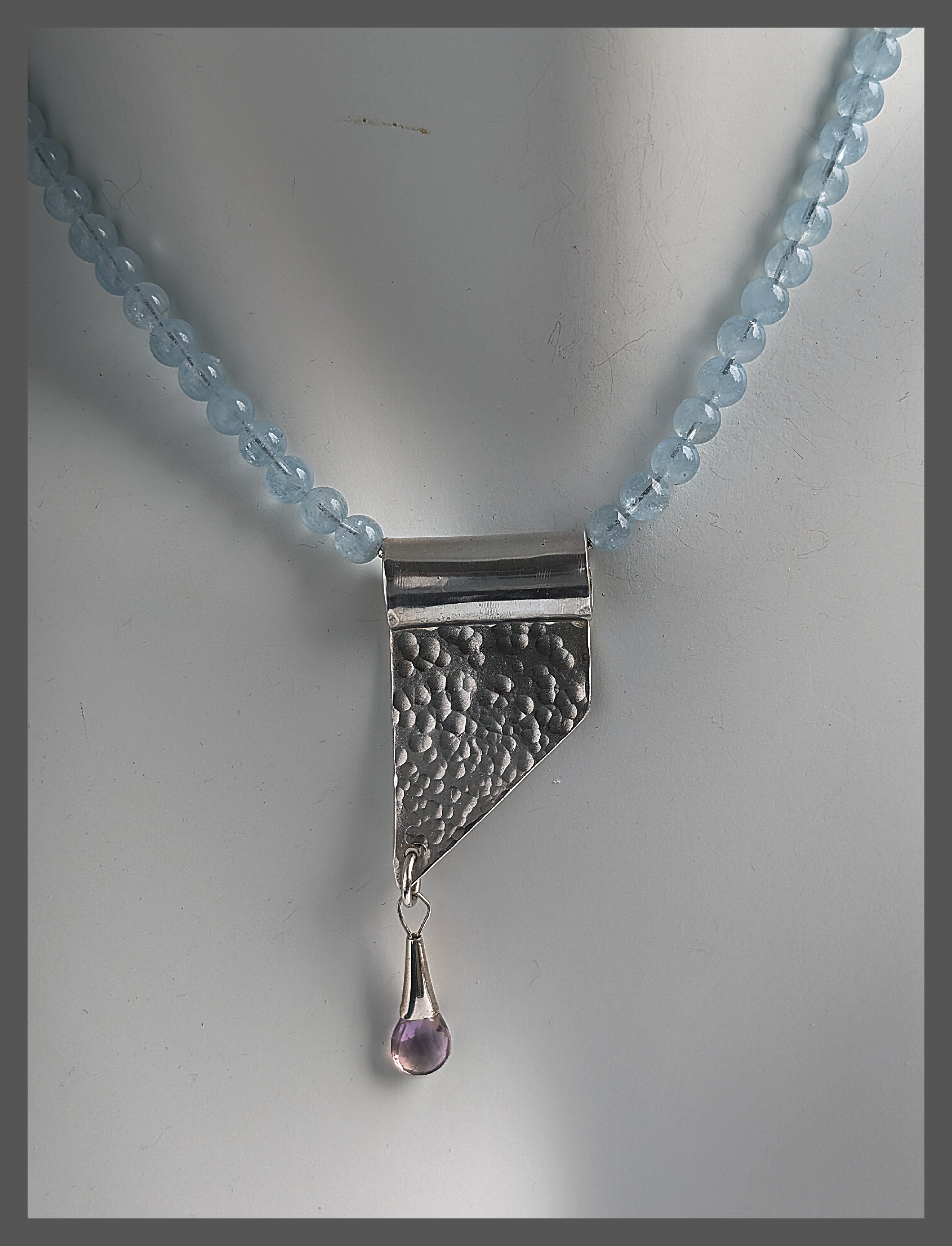 Waterfall - Aquamarine, Ametrine, and Sterling Silver Necklace