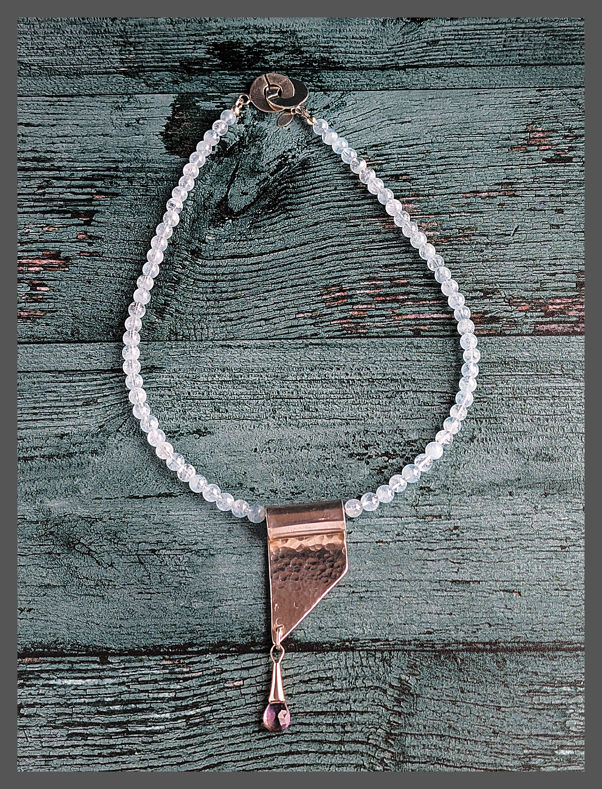 Waterfall - Aquamarine, Ametrine, and Sterling Silver Necklace