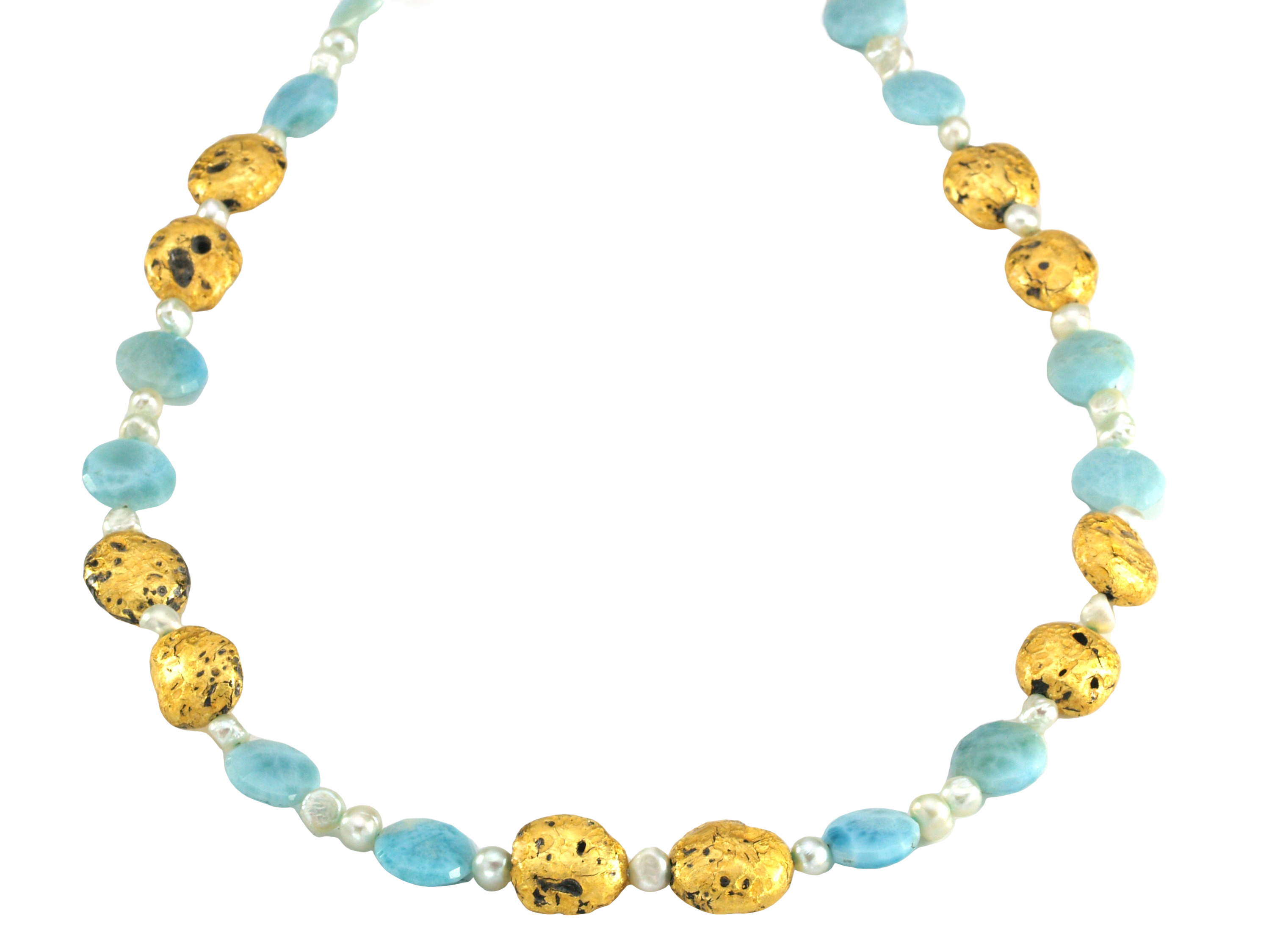 Beloved - Larimar and Gold Necklace