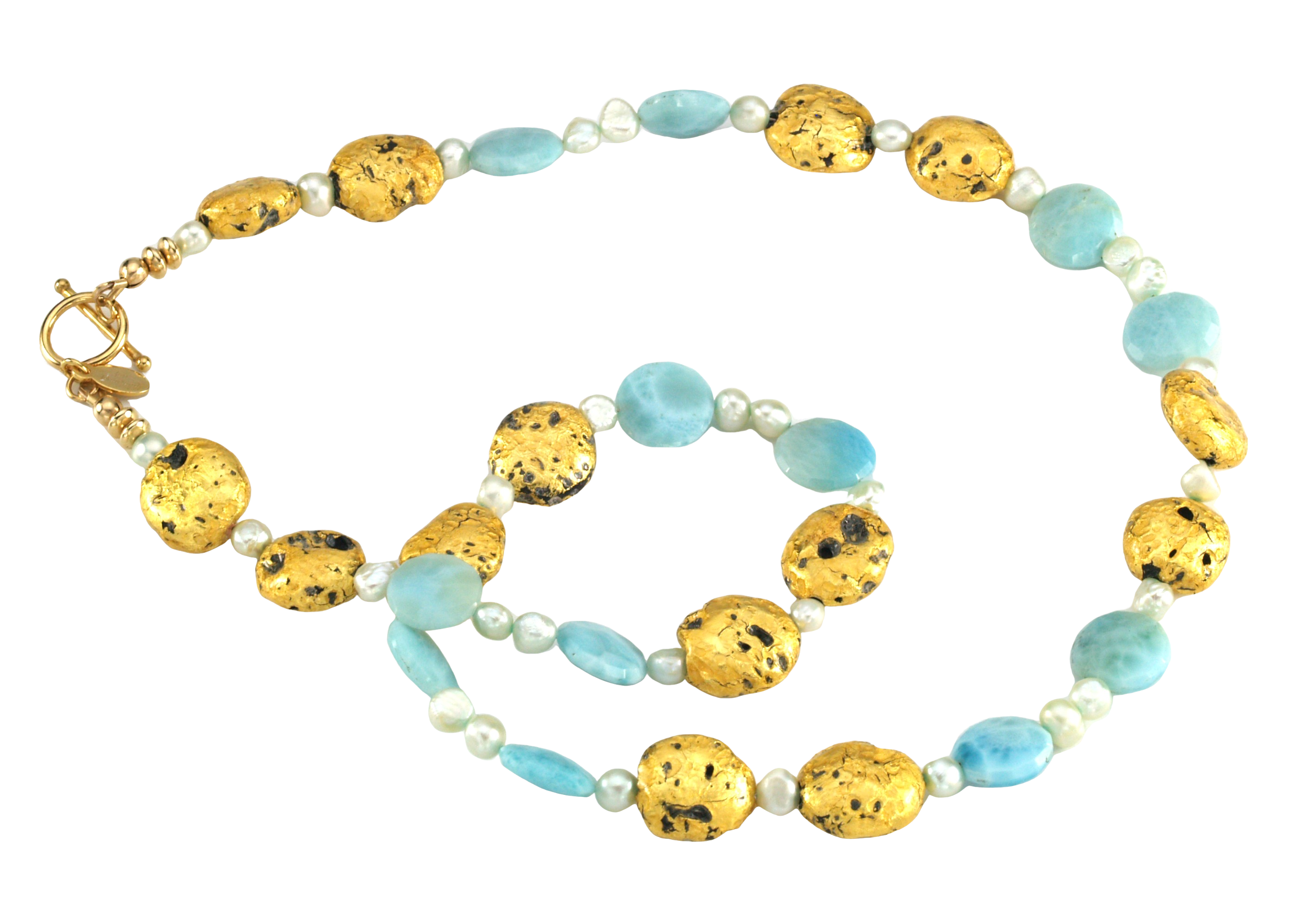 Beloved - Larimar and Gold Necklace