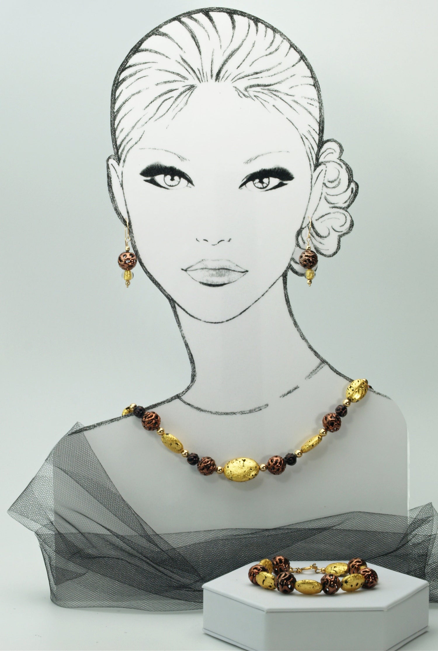 Chocolate Lace Necklace
