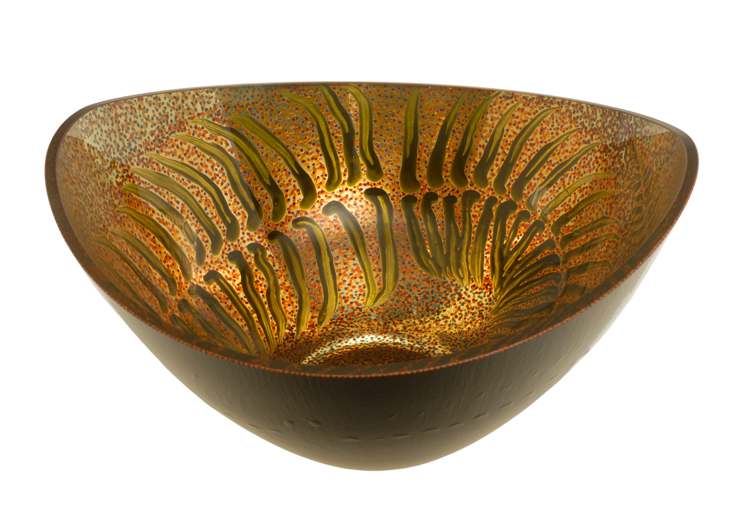 "Garden Fern" Glass Bowl
