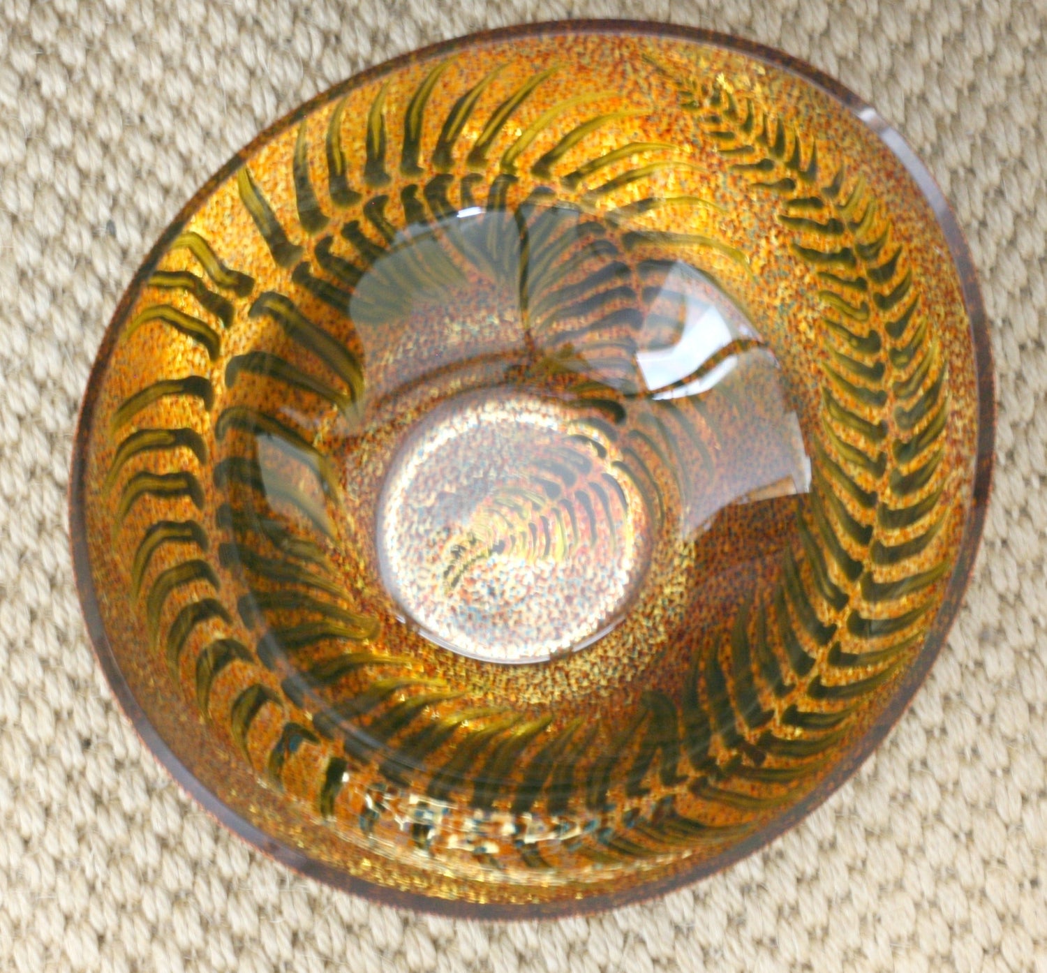 "Garden Fern" Glass Bowl