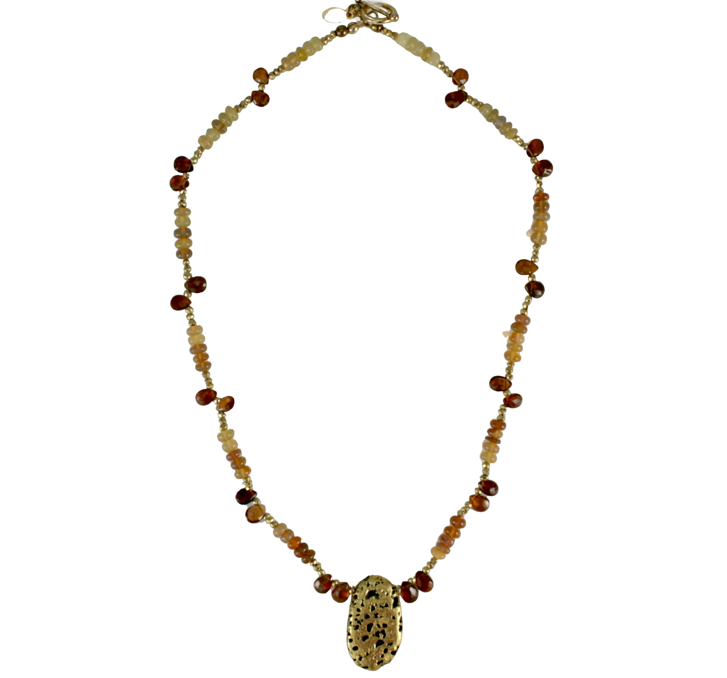 Fireside Chat - Fire Opals, Sapphire, and Gold Necklace
