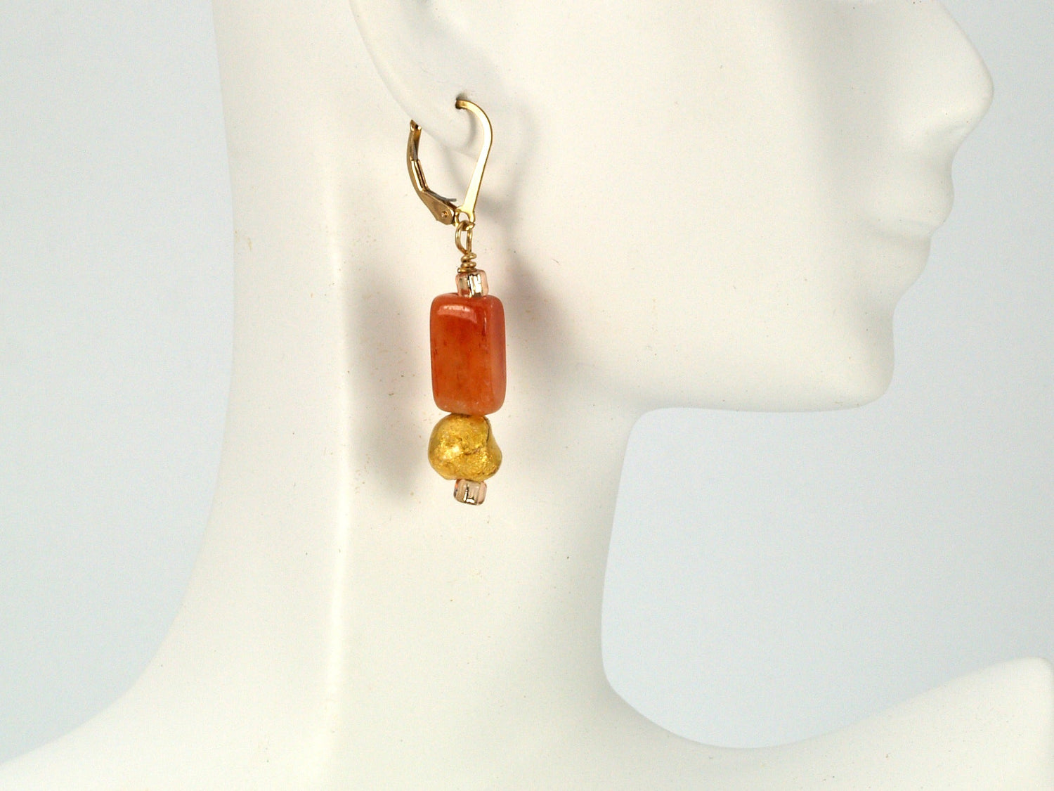 Golden Jade Earrings