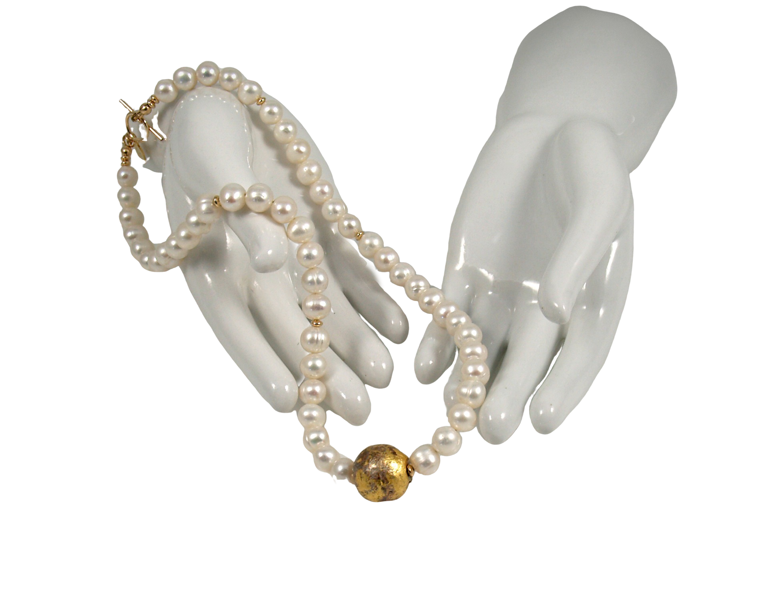 I Do - Pearl and Gold Necklace
