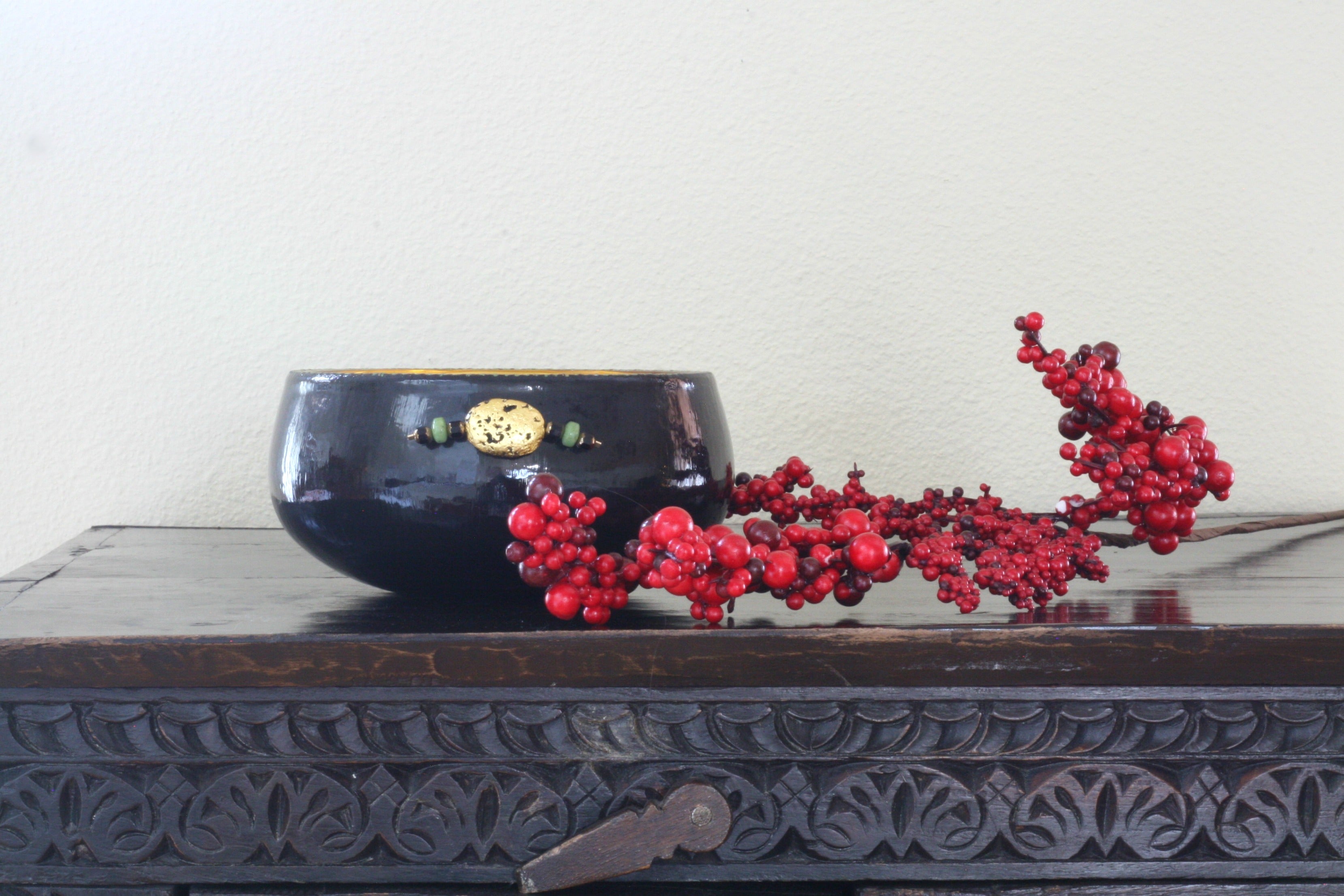 "Jeweled" Glass Bowl