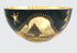 engraved tree mountain and star gold gilded and black painted large decor bowl