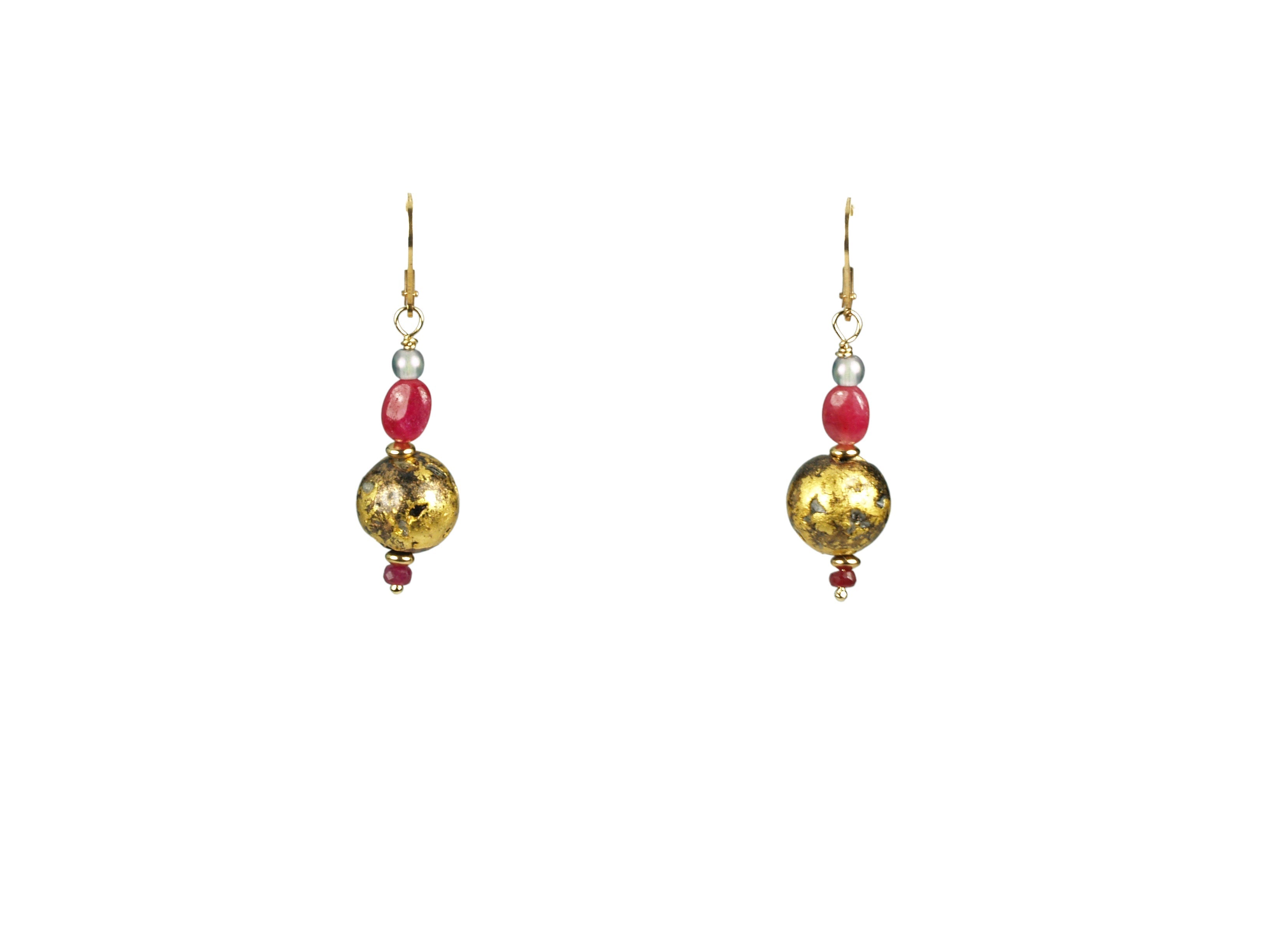 "Ruby Glow" Earrings