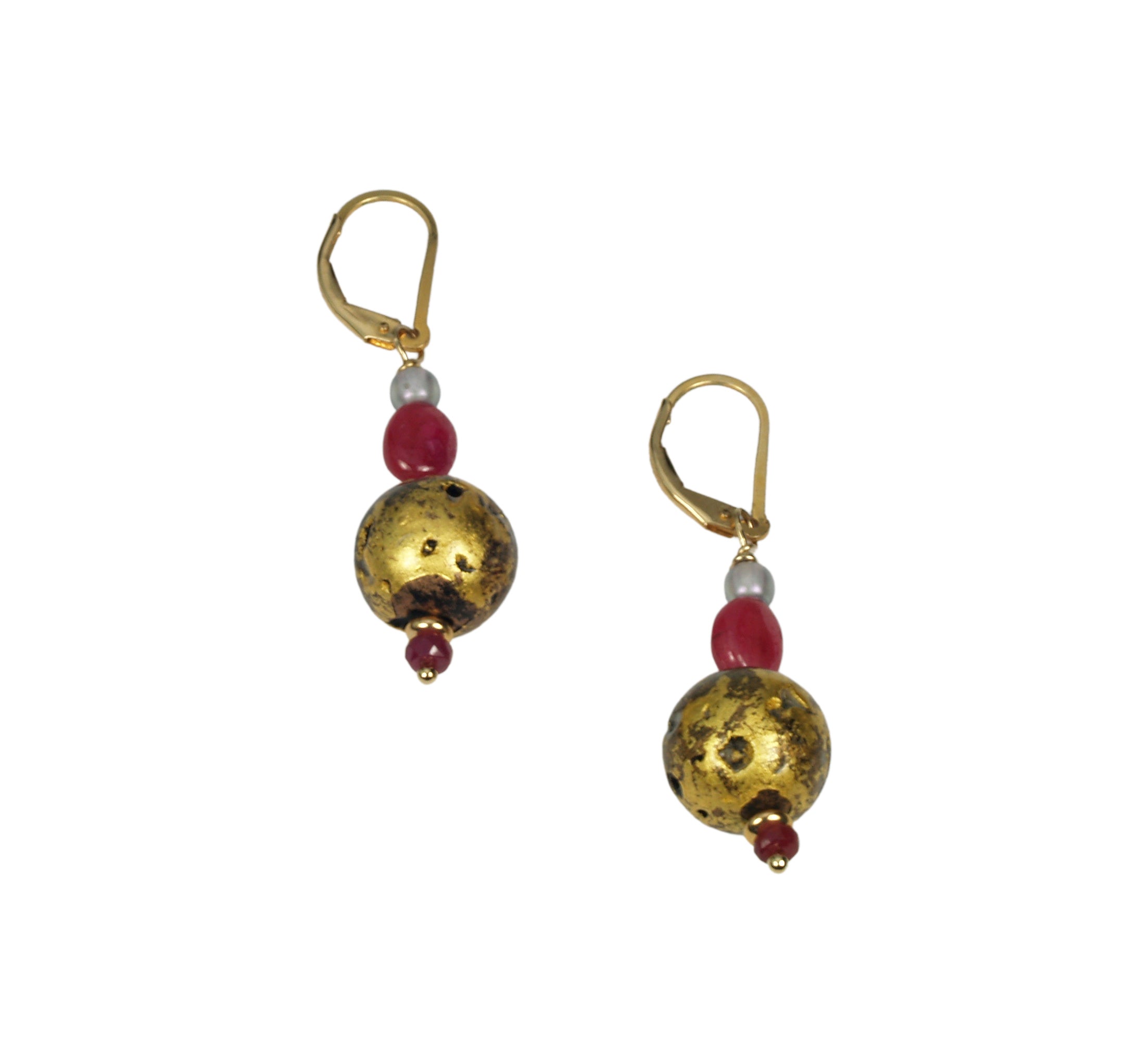 "Ruby Glow" Earrings