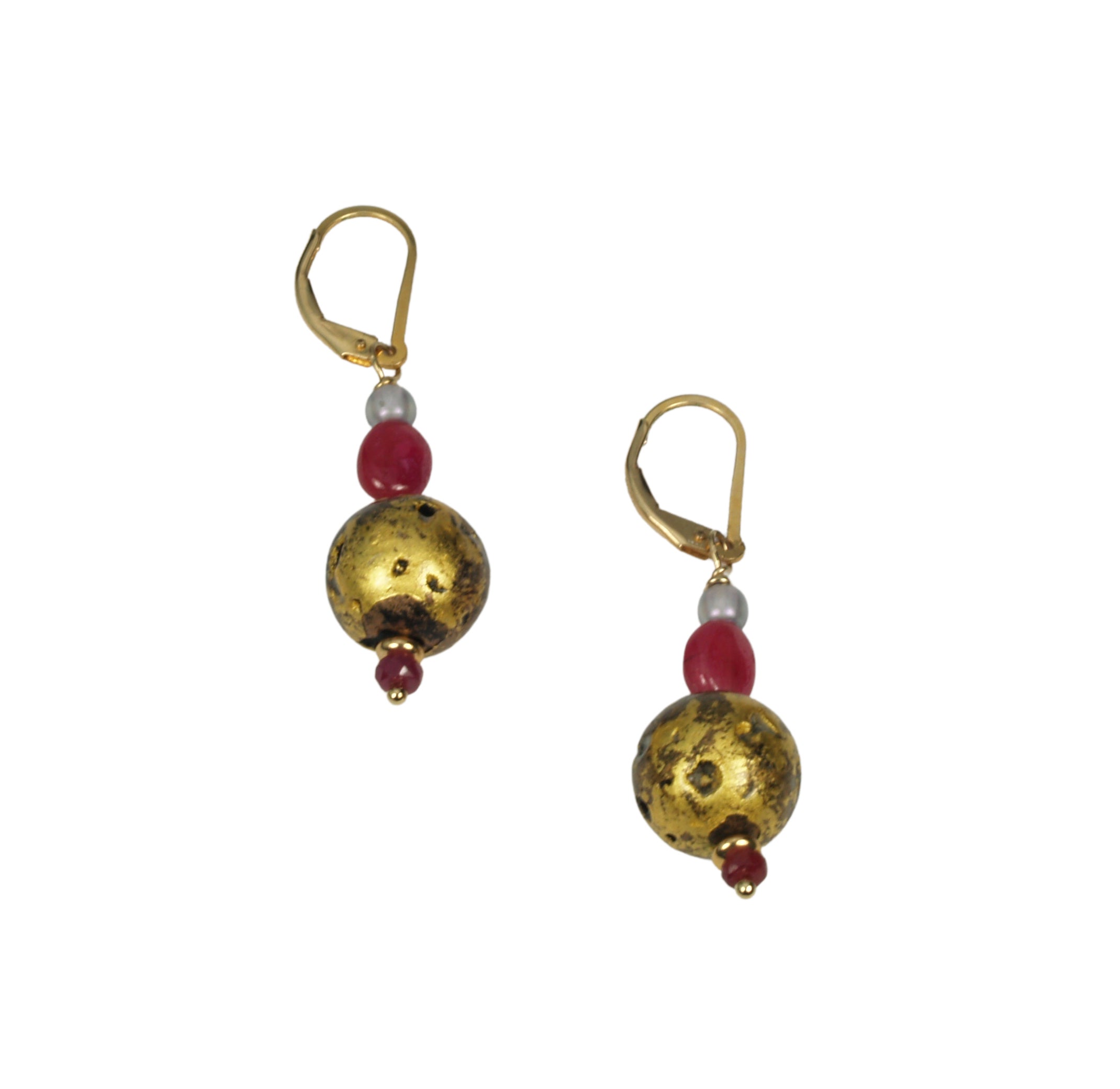 "Ruby Glow" Earrings