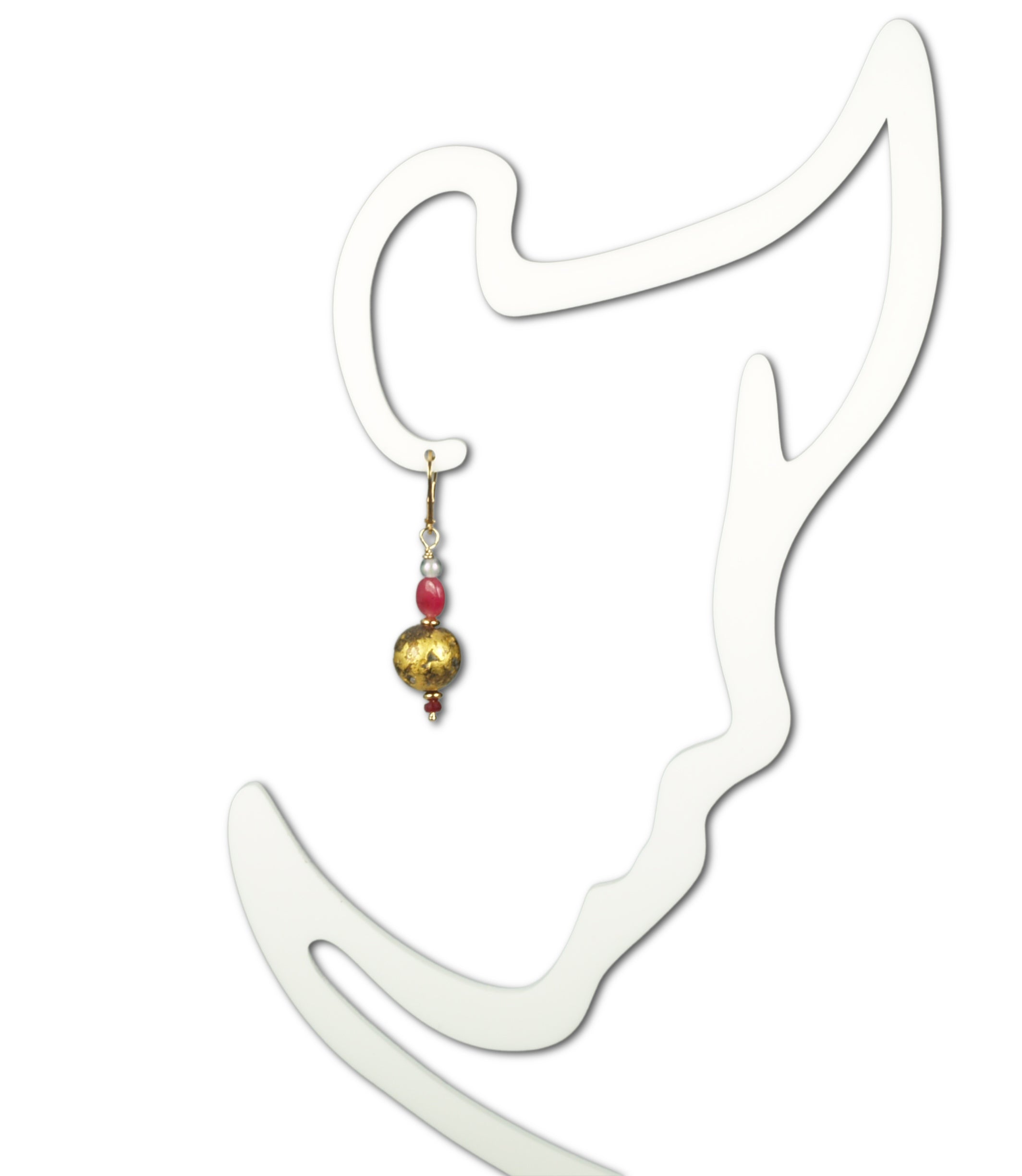 "Ruby Glow" Earrings
