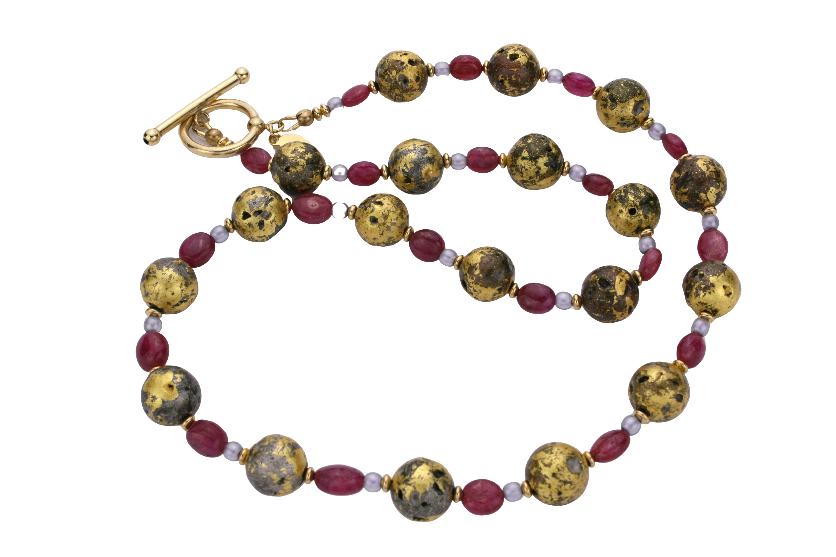 Ruby Glow Necklace - Natural Ruby and Gold Necklace