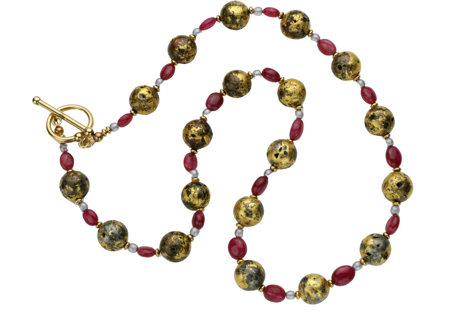 Ruby Glow Necklace - Natural Ruby and Gold Necklace
