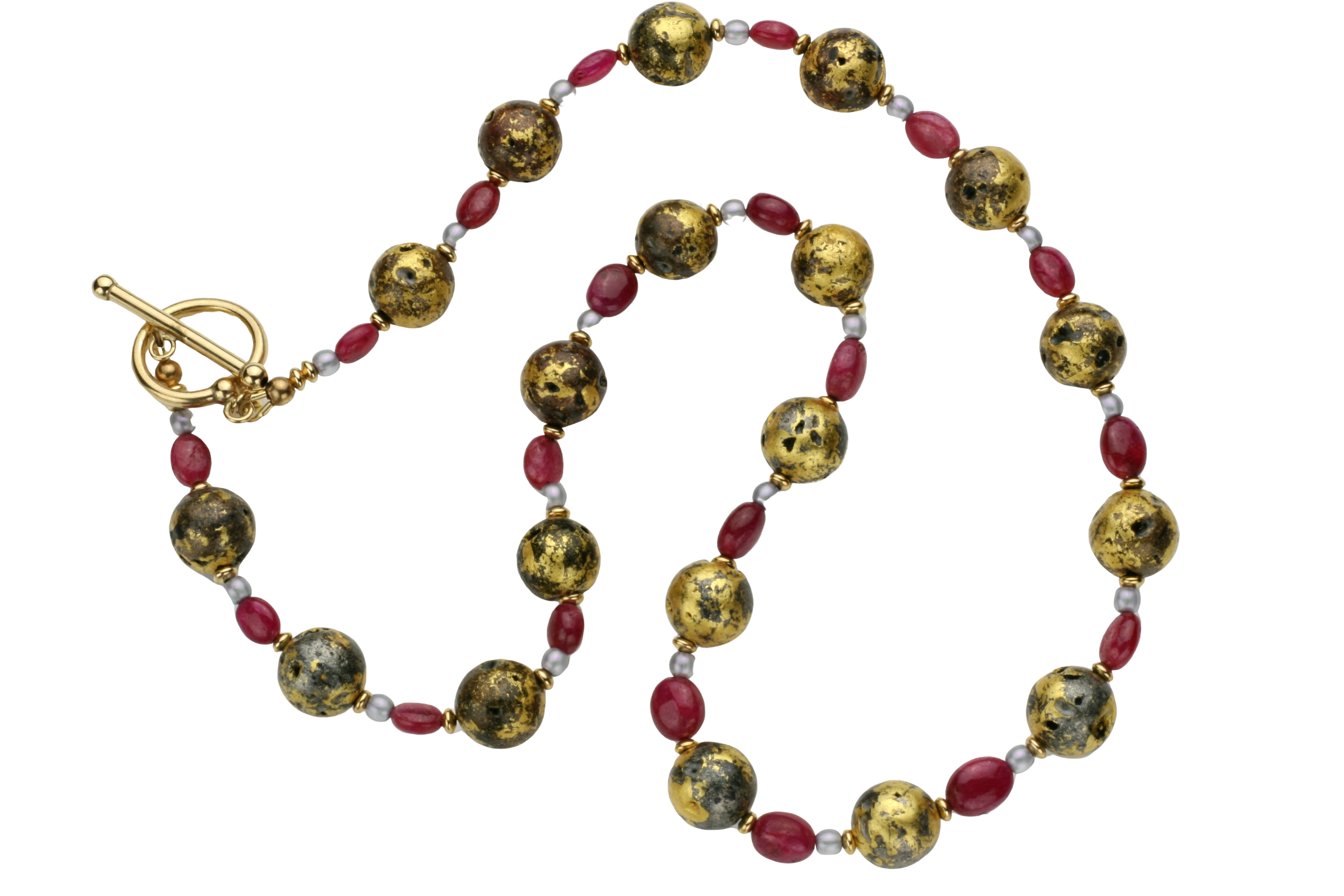 Ruby Glow Necklace - Natural Ruby and Gold Necklace