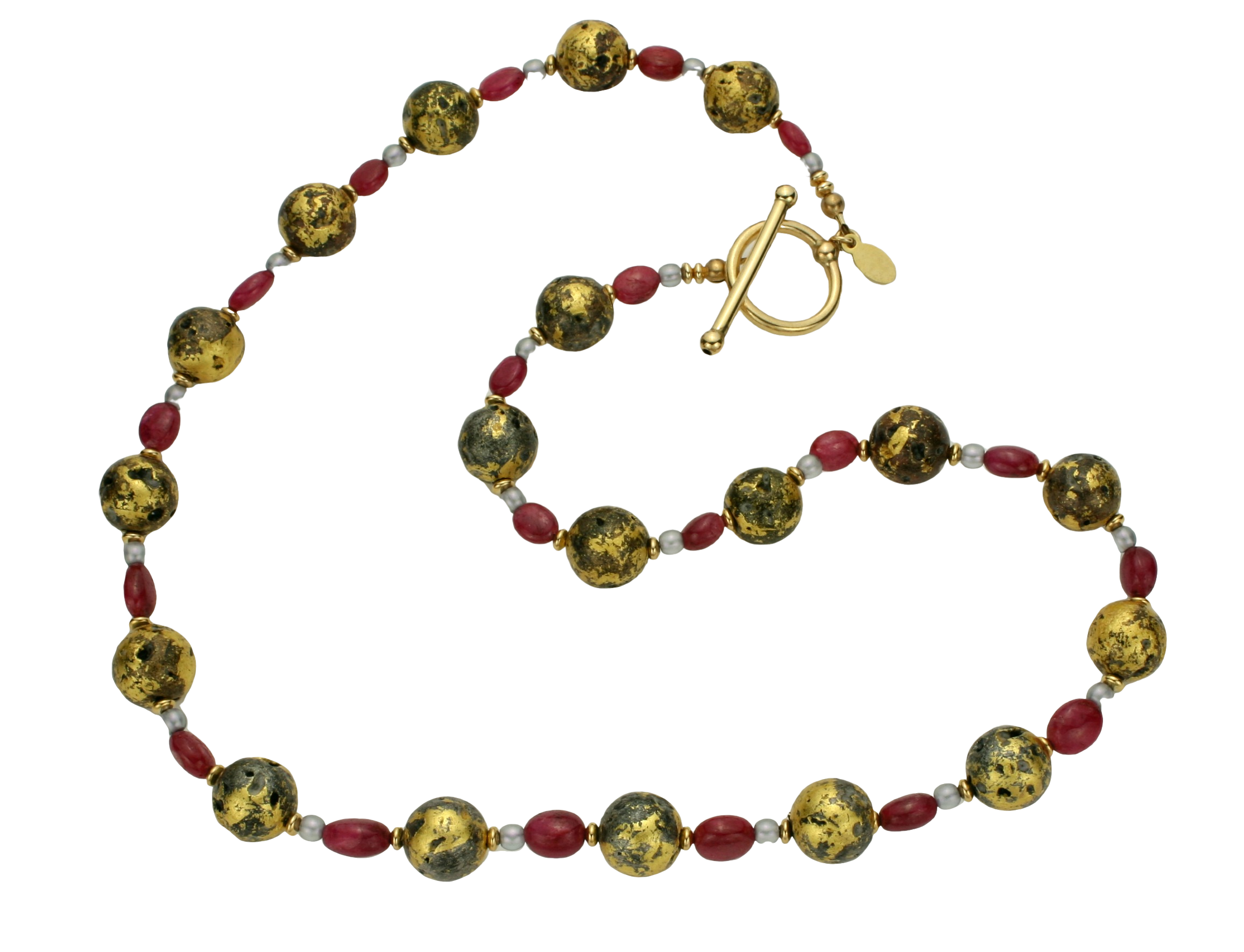 Ruby Glow Necklace - Natural Ruby and Gold Necklace
