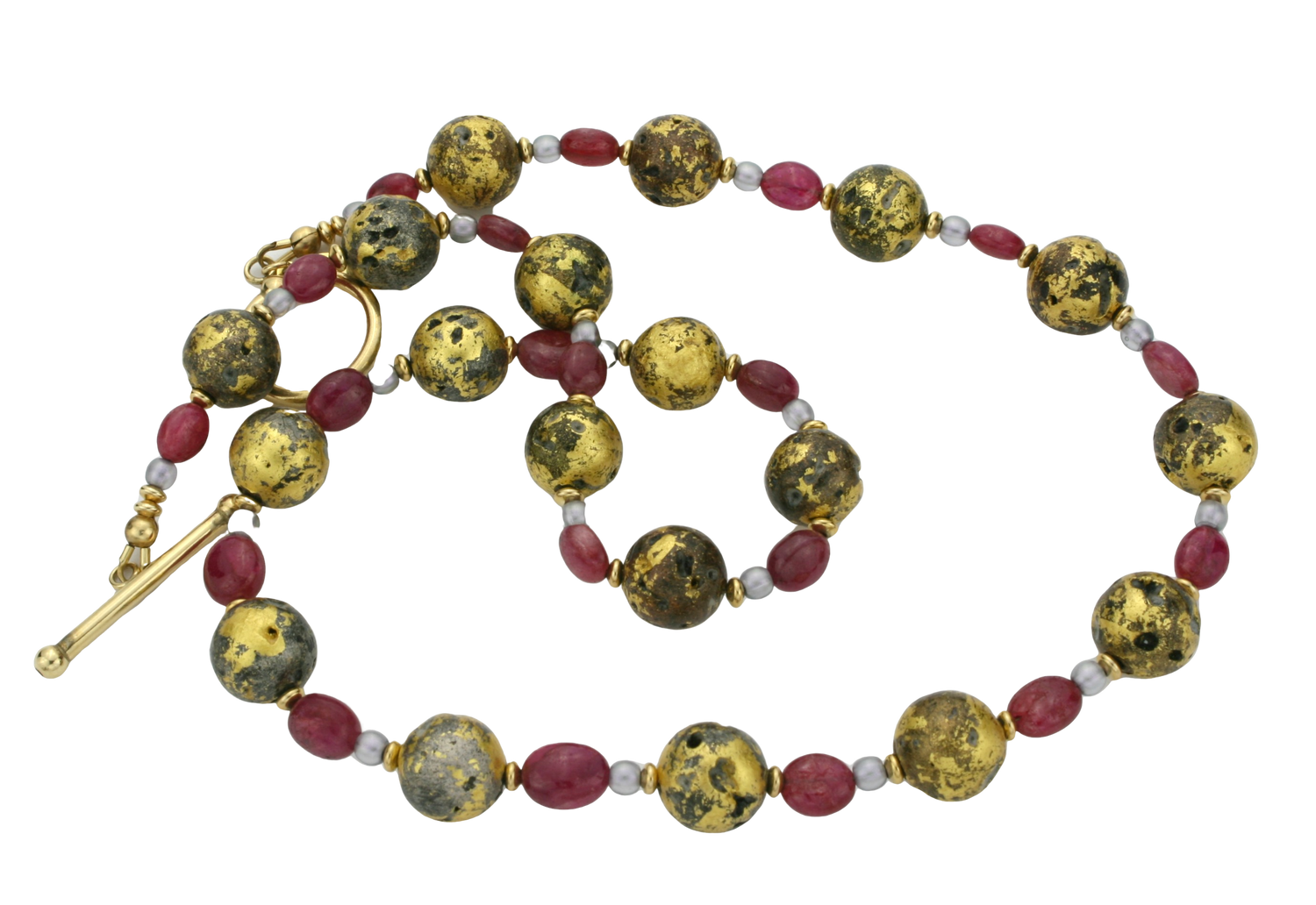 Ruby Glow Necklace - Natural Ruby and Gold Necklace