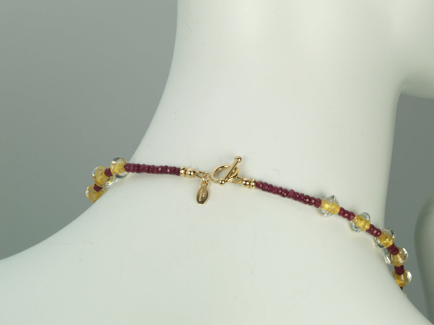 "Ruby and Ice" Necklace