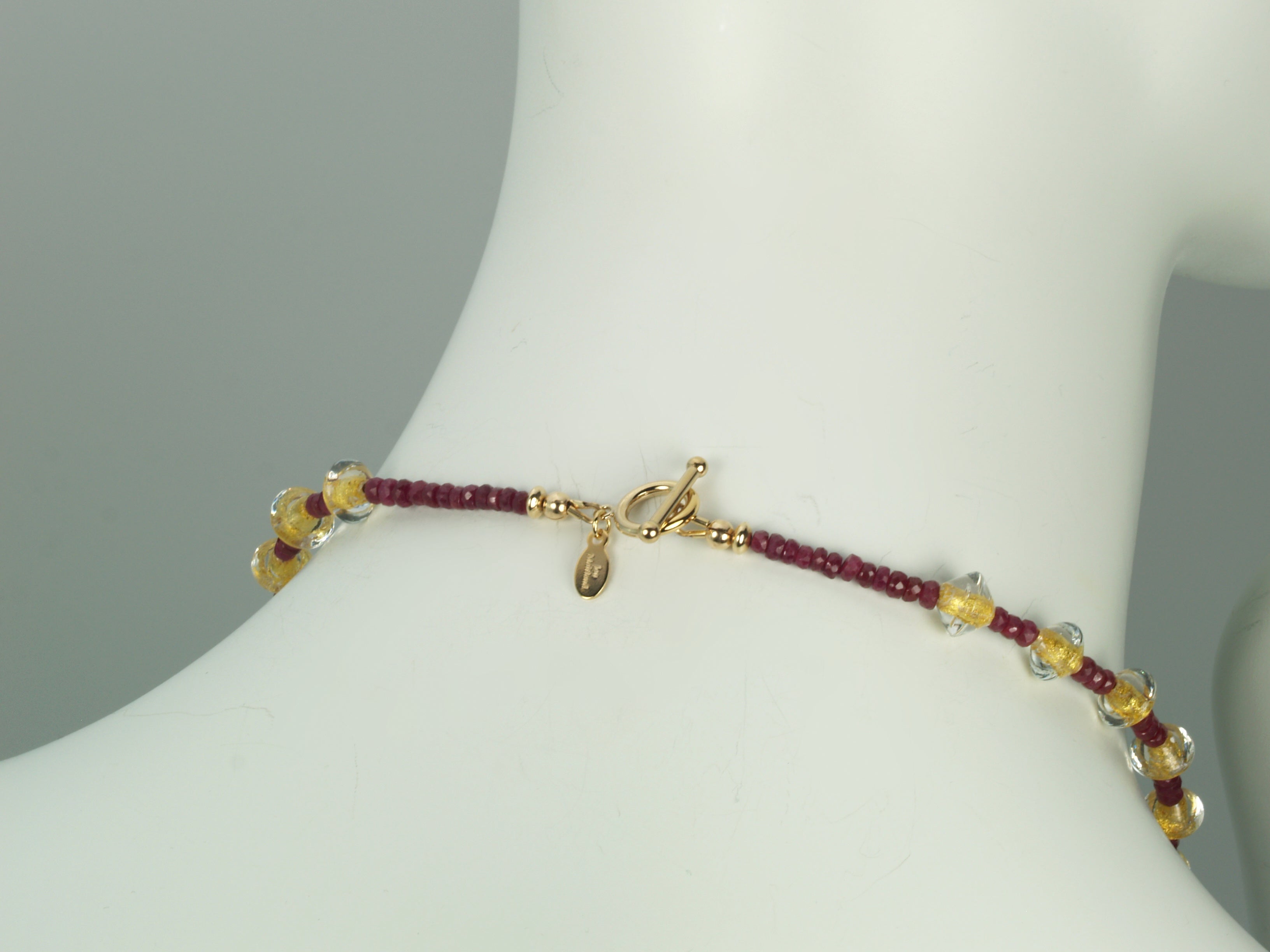 "Ruby and Ice" Necklace