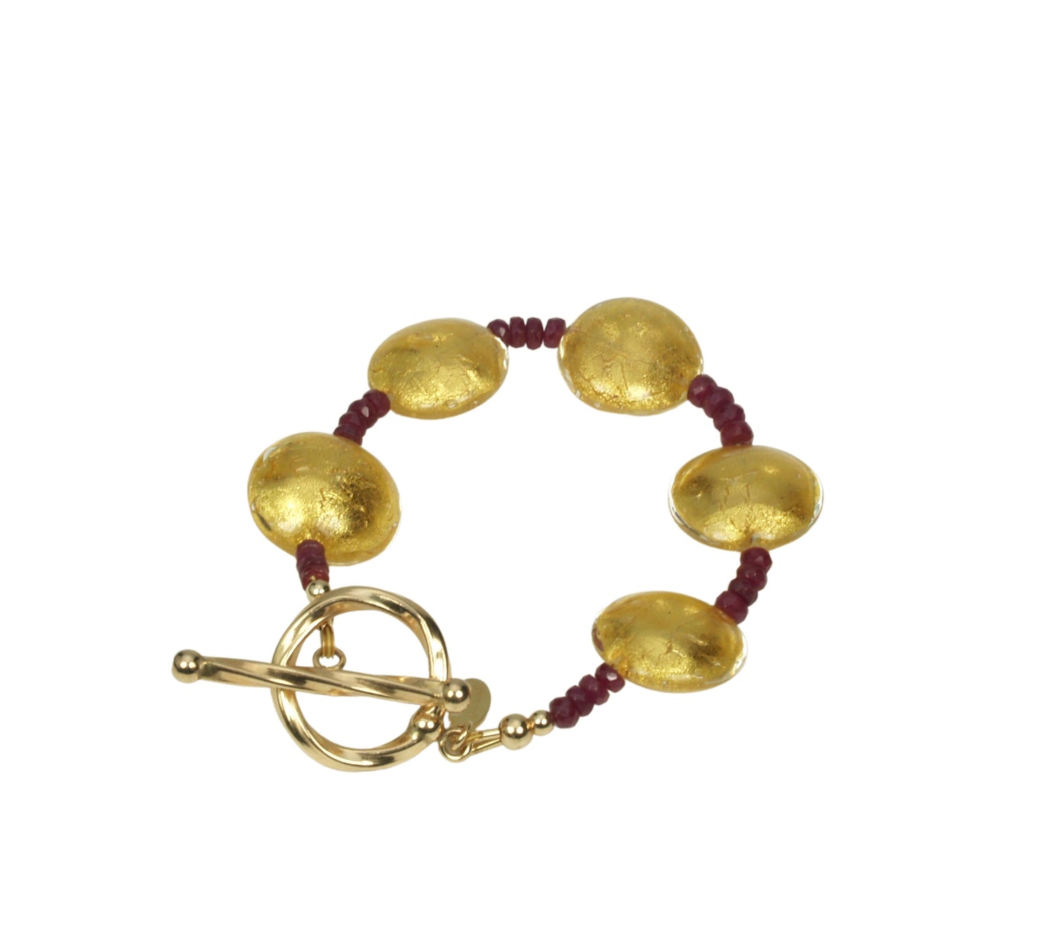 "Ruby and Ice" Bracelet