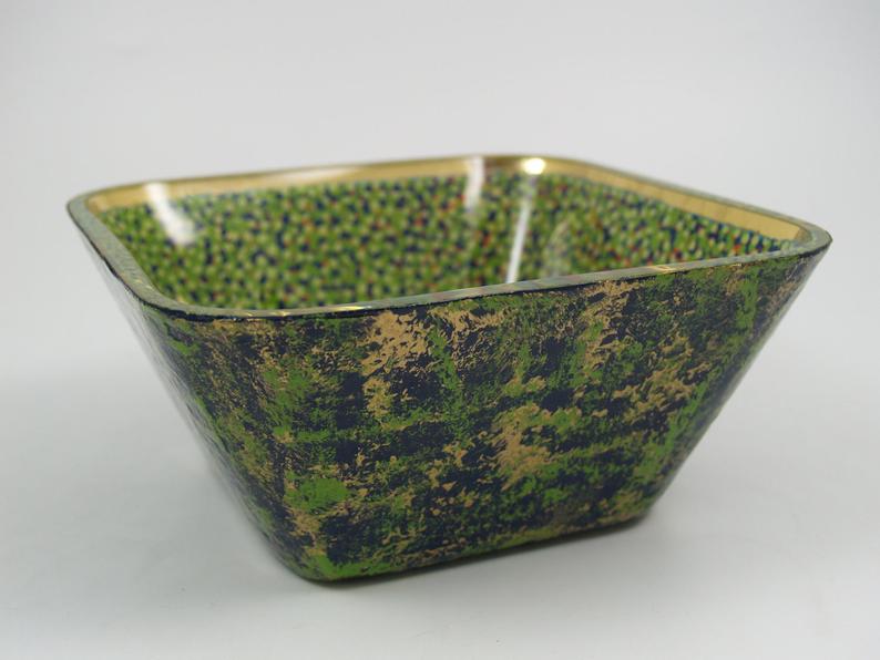 "Parrots" Decorative Glass Bowl