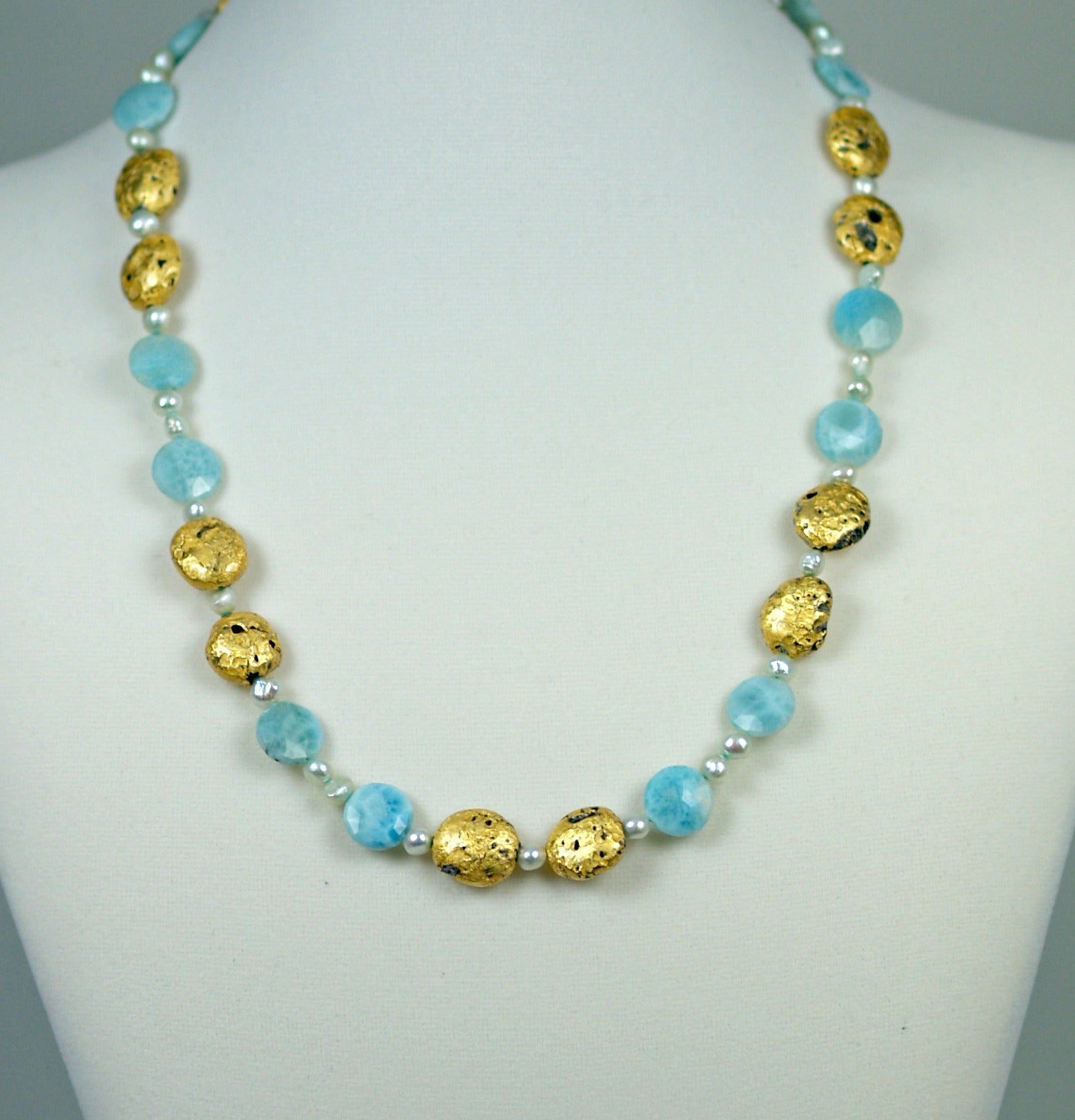 Beloved - Larimar and Gold Necklace
