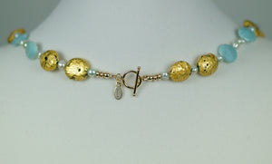 Beloved - Larimar and Gold Necklace