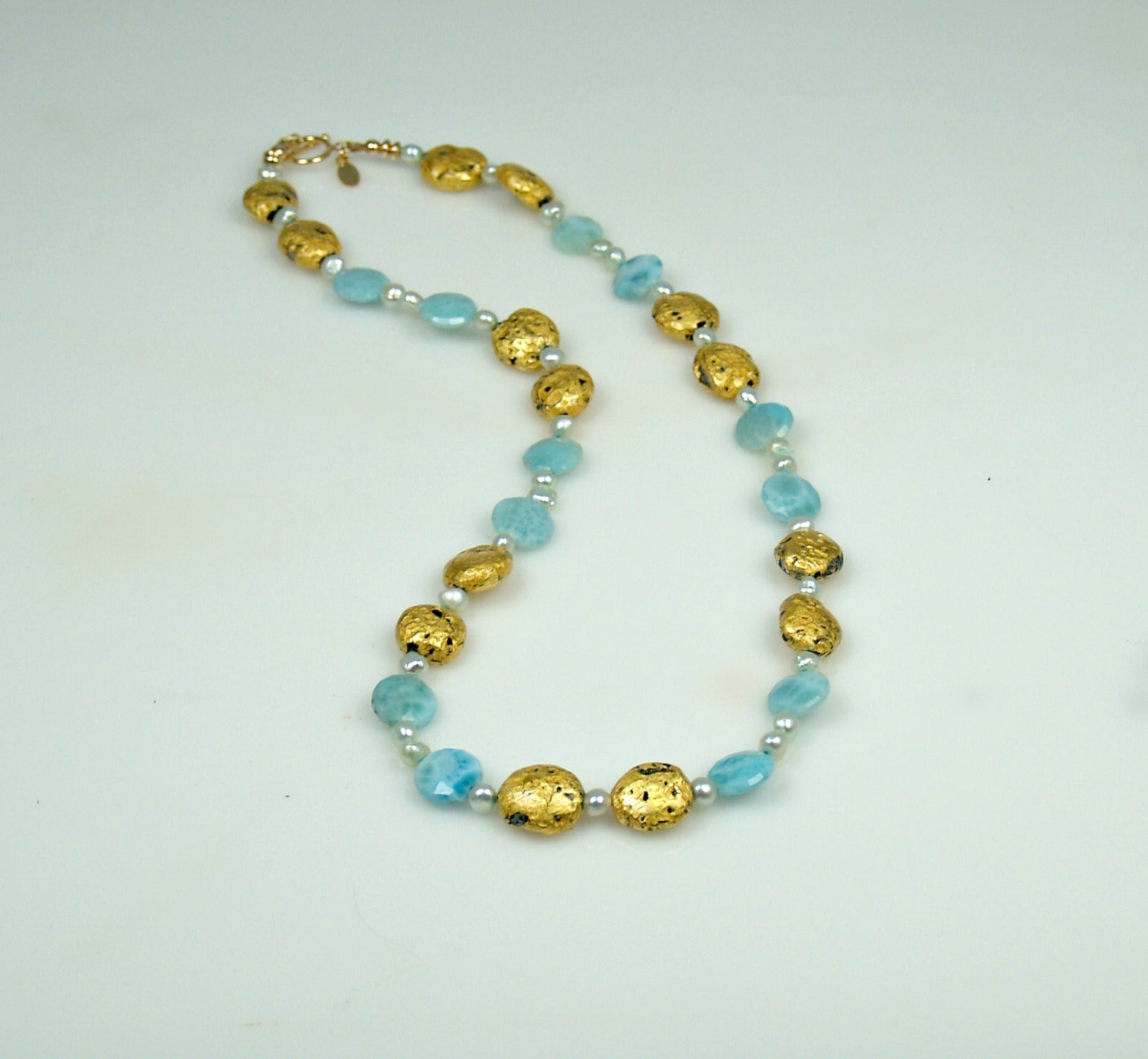Beloved - Larimar and Gold Necklace