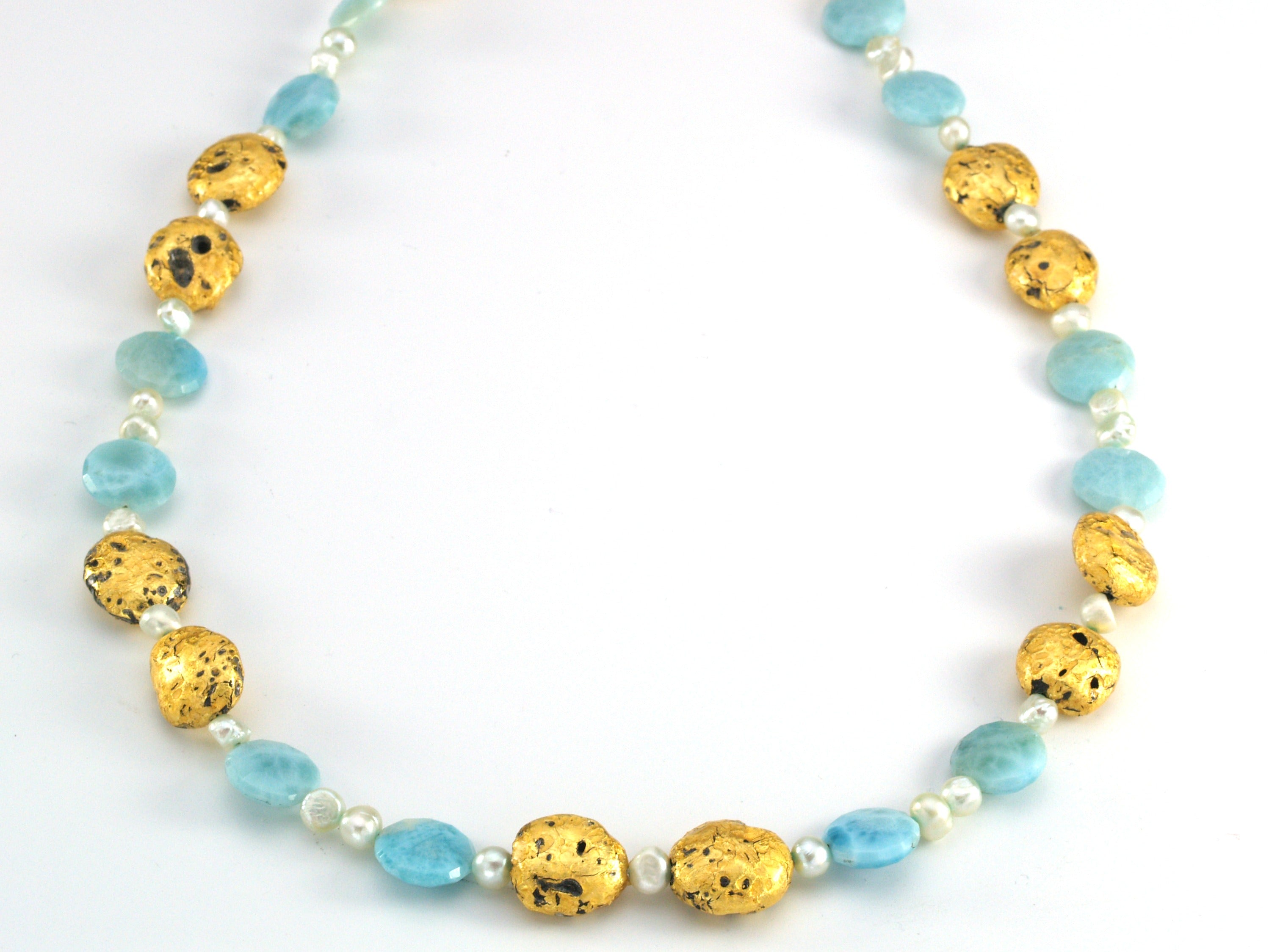 Beloved - Larimar and Gold Necklace
