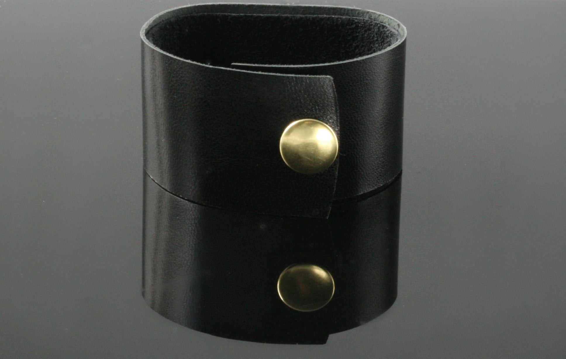 Gilded Sun Leather Cuff Bracelet