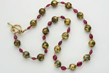 Load image into Gallery viewer, Ruby Glow Necklace - Natural Ruby and Gold Necklace
