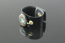 Load image into Gallery viewer, Glow Cuff Turquoise - Leather Cuff Bracelet