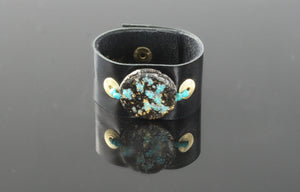 Glow Cuff Turquoise Dazzle - Leather Cuff Bracelet