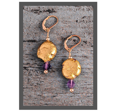 Amethyst Nugget Earrings
